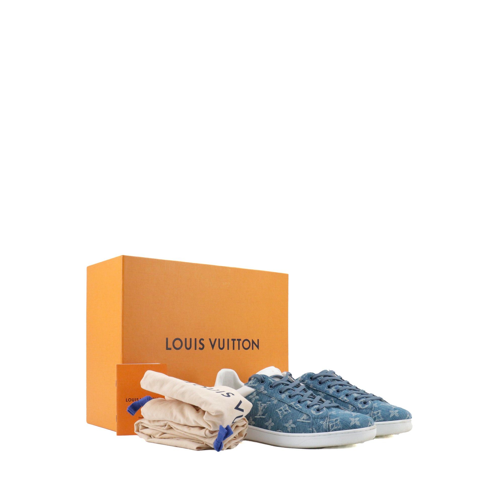 Louis Vuitton LOUIS VUITTON - Luxembourg Louis Vuitton sneakers in blue denim (T40) Size US 9 / IT 39 - 9 Thumbnail