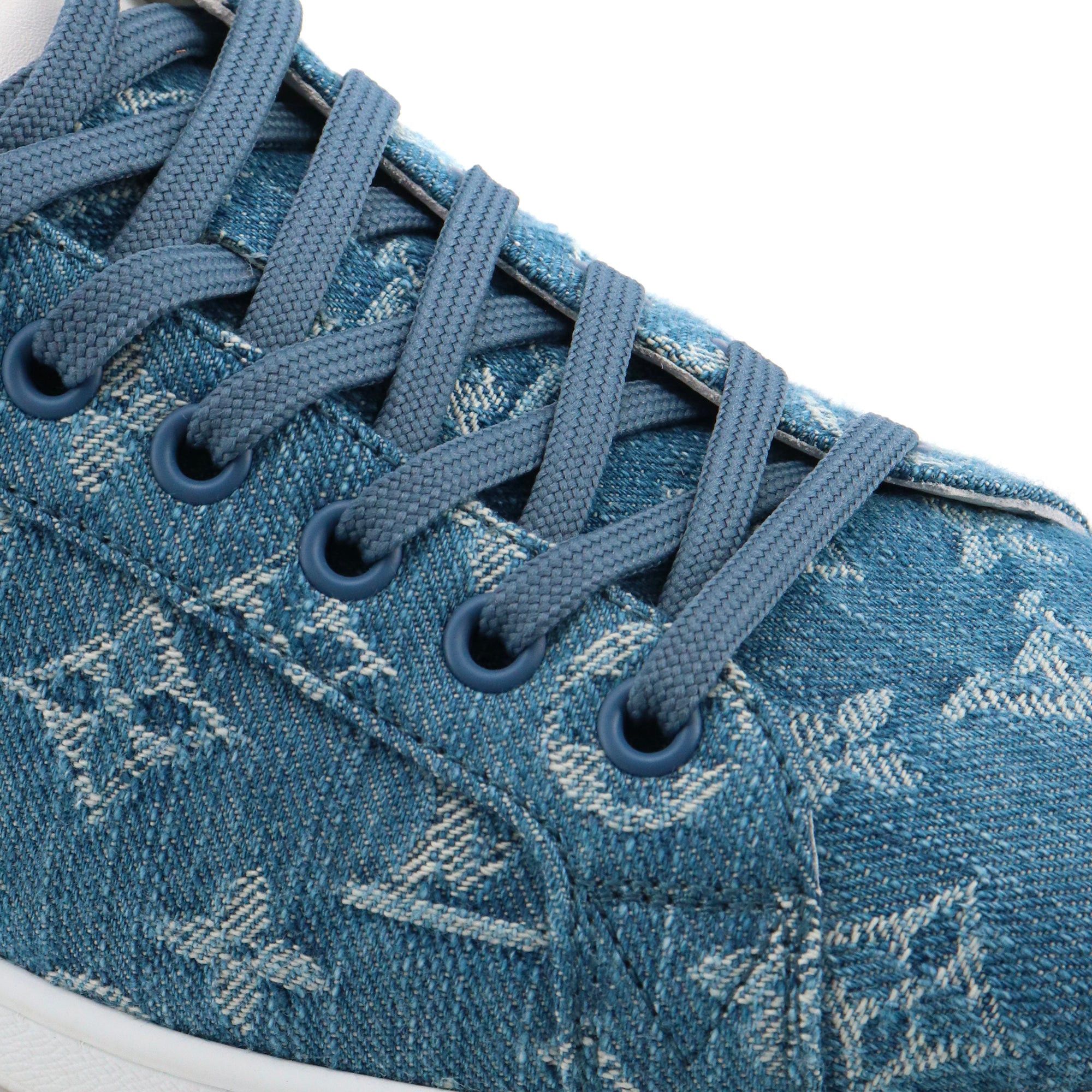 Louis Vuitton LOUIS VUITTON - Luxembourg Louis Vuitton sneakers in blue denim (T40) Size US 9 / IT 39 - 4 Thumbnail