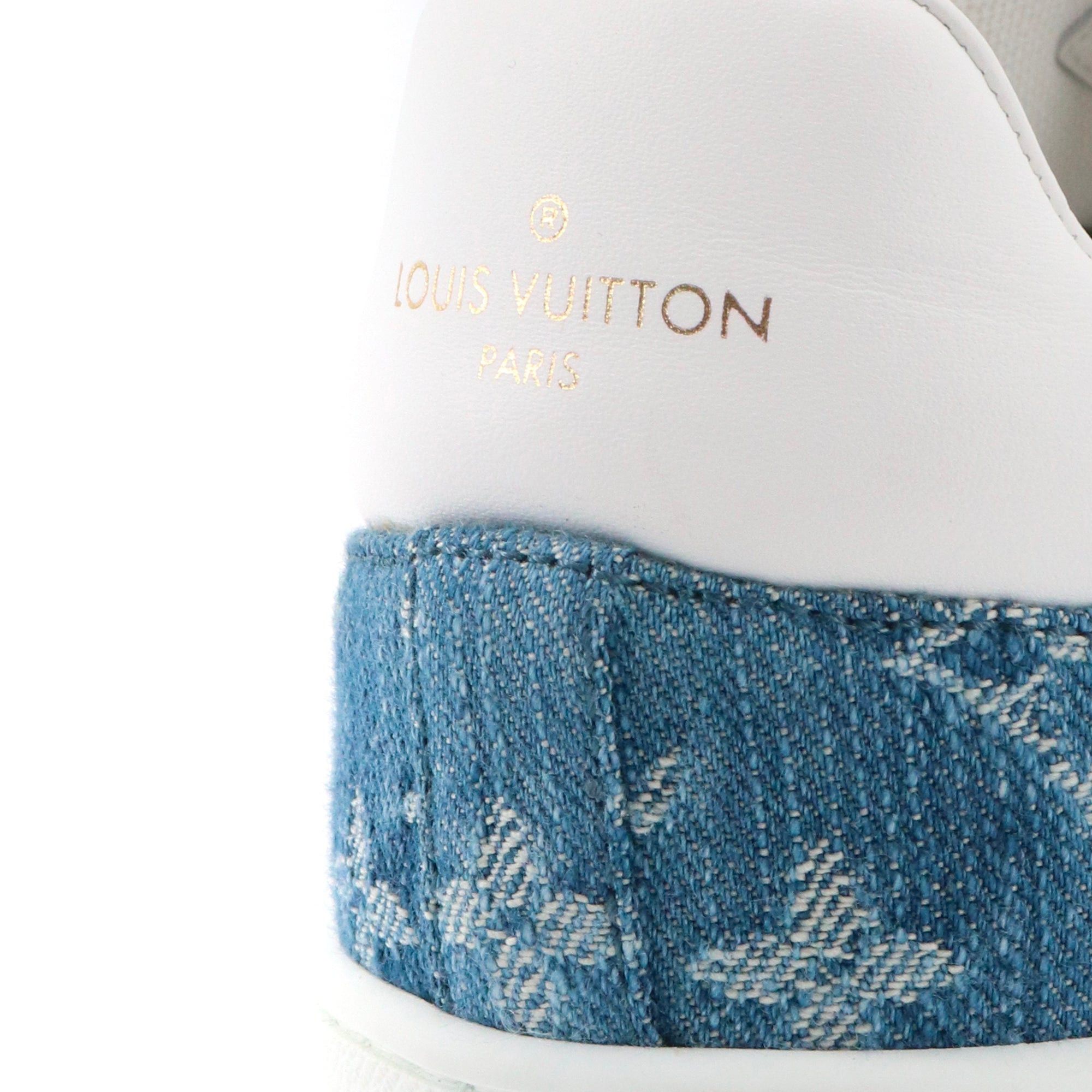 Louis Vuitton LOUIS VUITTON - Luxembourg Louis Vuitton sneakers in blue denim (T40) Size US 9 / IT 39 - 7 Thumbnail