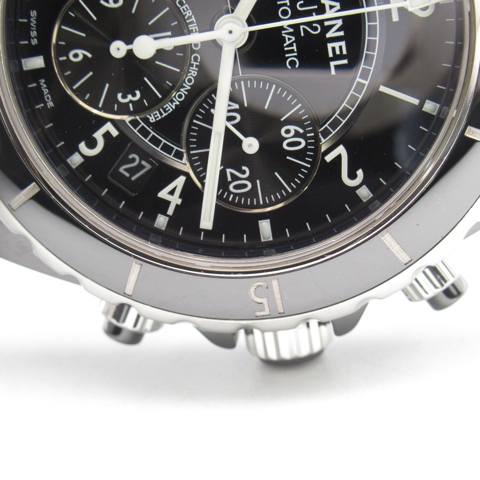 Chanel Chanel J12 Chronograph Mens Watch Automatic Winding Ceramic Black Size ONE SIZE - 16 Thumbnail