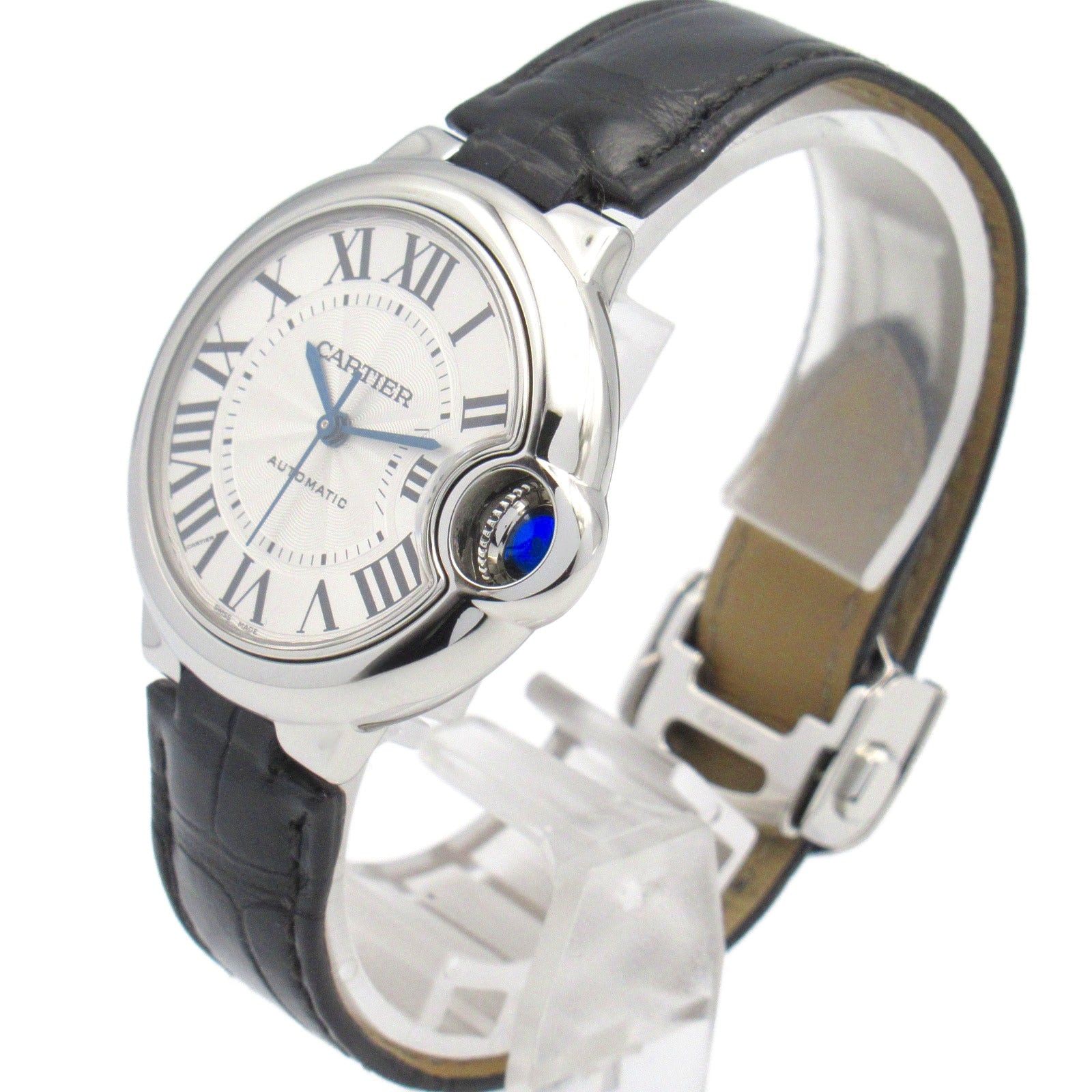 Cartier Cartier Baron Blue Women Watch Automatic Winding Stainless Steel Crocodile Leather Silver Size ONE SIZE - 2 Thumbnail