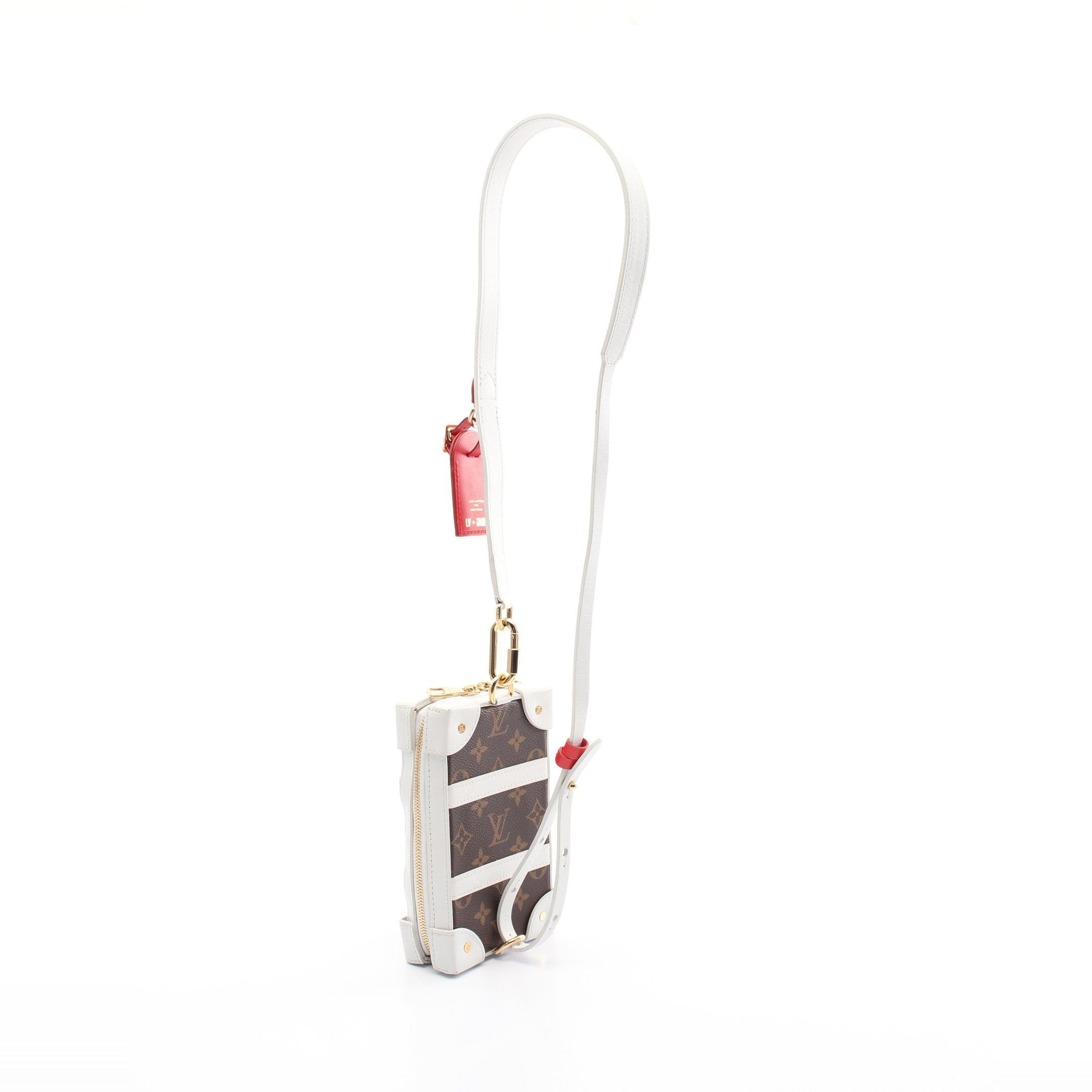 Louis Vuitton Louis Vuitton Lv * Nba Soft Trunk Phone Box Monogram Body Bag Leather Fabric Brown White Size ONE SIZE - 2 Thumbnail