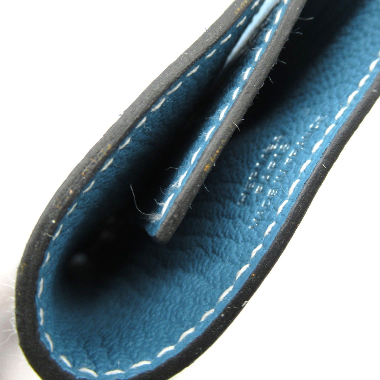 Hermes Hermes Bearn 4-Key Case Key Leather Chevre Blue New Jean Silver Hardware Double Engraved Size ONE SIZE - 10 Thumbnail