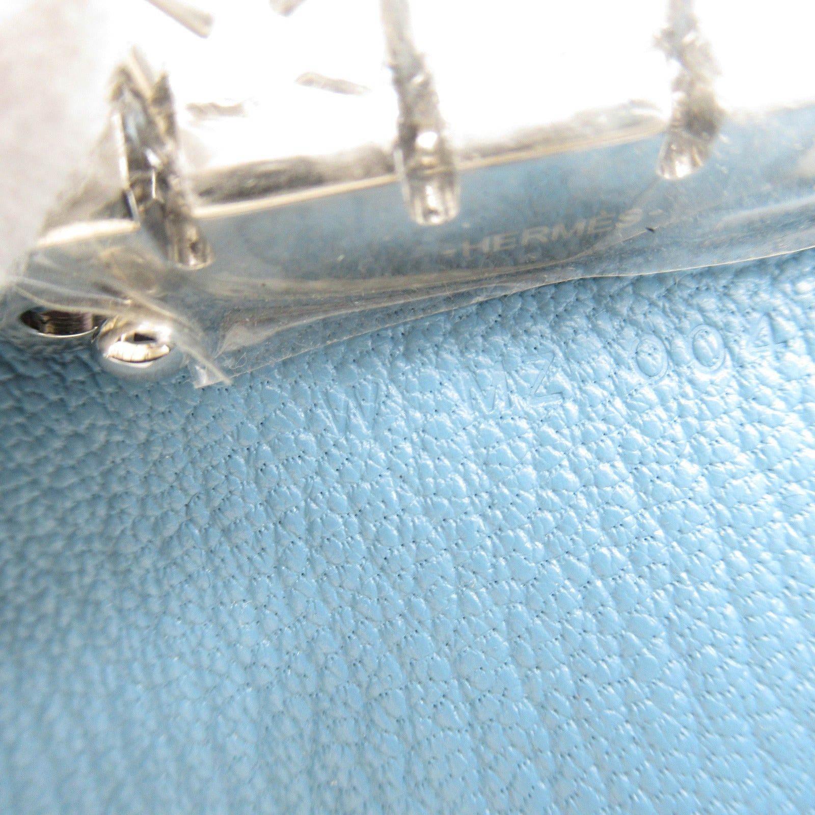 Hermes Hermes Bearn 4-Key Case Key Leather Chevre Blue New Jean Silver Hardware Double Engraved Size ONE SIZE - 7 Thumbnail