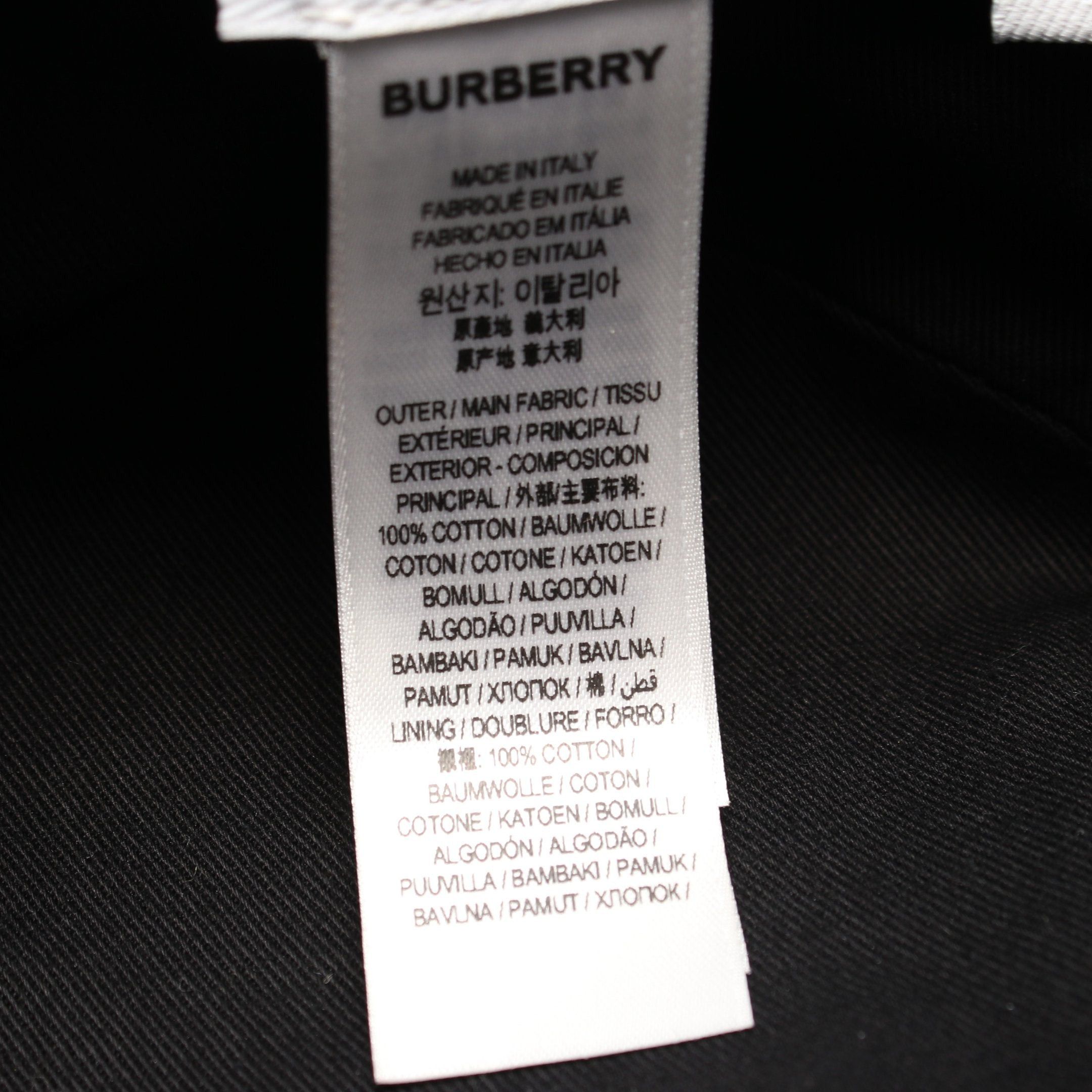 Burberry Burberry Bucket Hat Logo Embroidery Cotton Black Size ONE SIZE - 5 Thumbnail