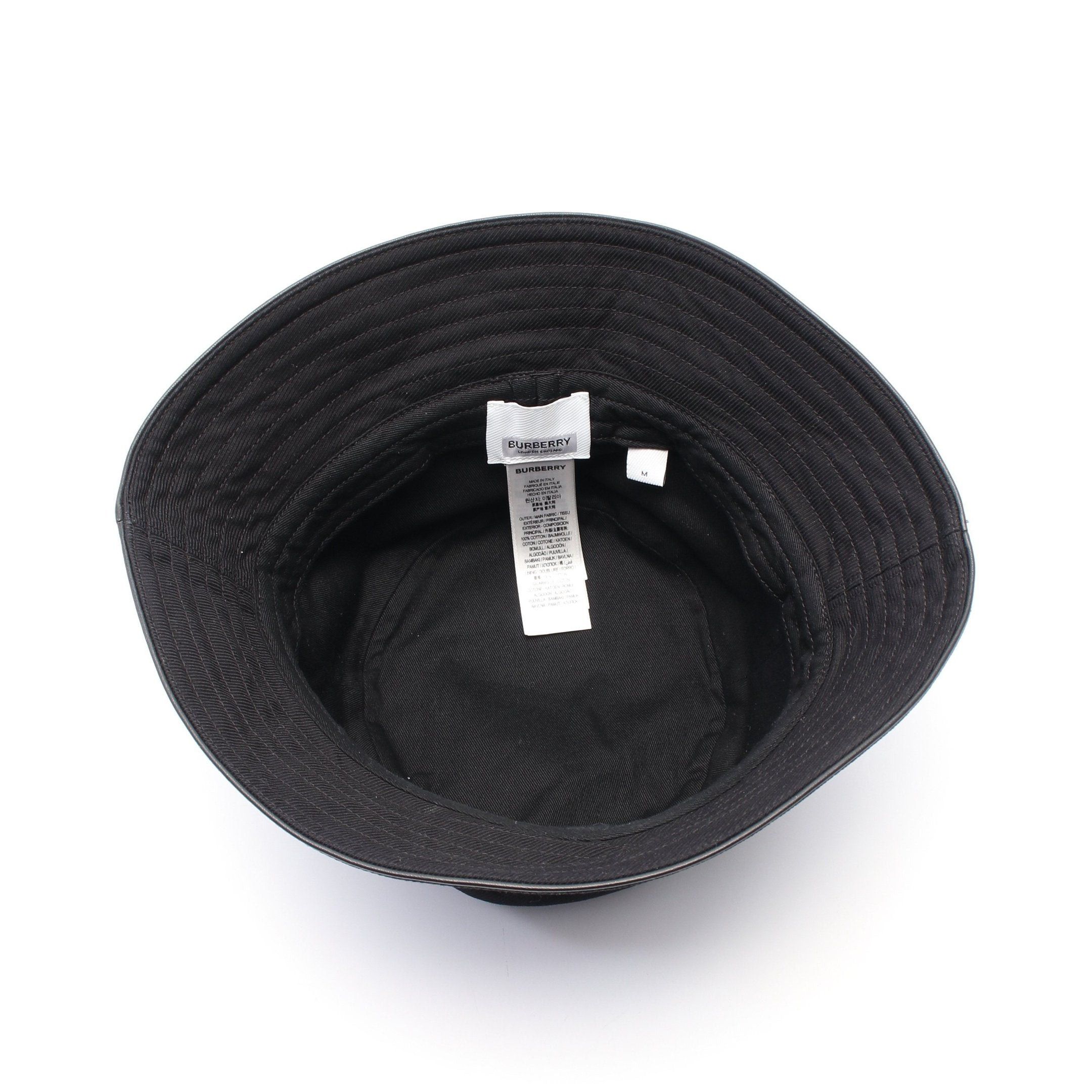 Burberry Burberry Bucket Hat Logo Embroidery Cotton Black Size ONE SIZE - 3 Thumbnail