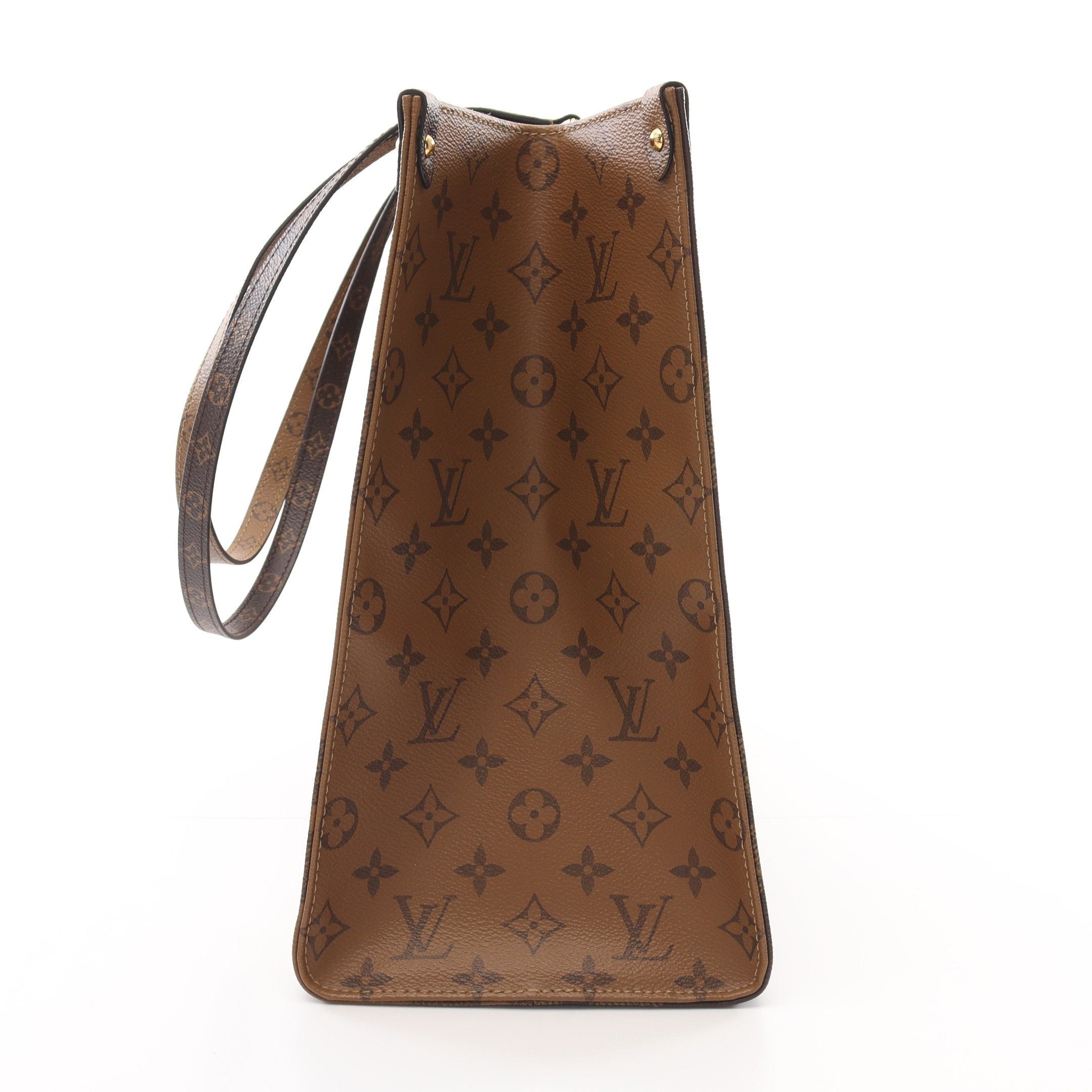 Louis Vuitton Louis Vuitton On-The-Go Gm Monogram Giant Reverse Shoulder Bag Tote Brown Beige Size ONE SIZE - 14 Thumbnail