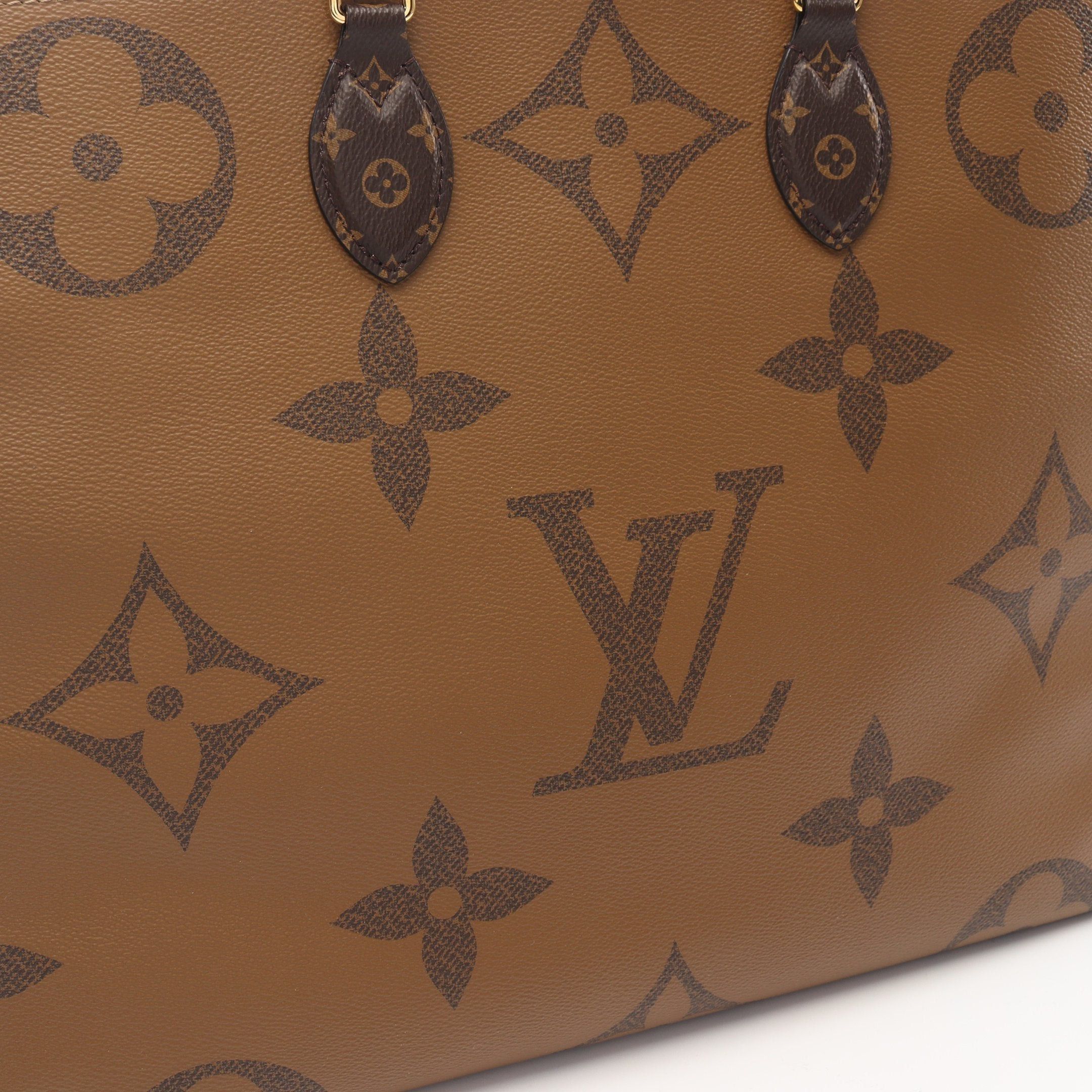 Louis Vuitton Louis Vuitton On-The-Go Gm Monogram Giant Reverse Shoulder Bag Tote Brown Beige Size ONE SIZE - 10 Thumbnail