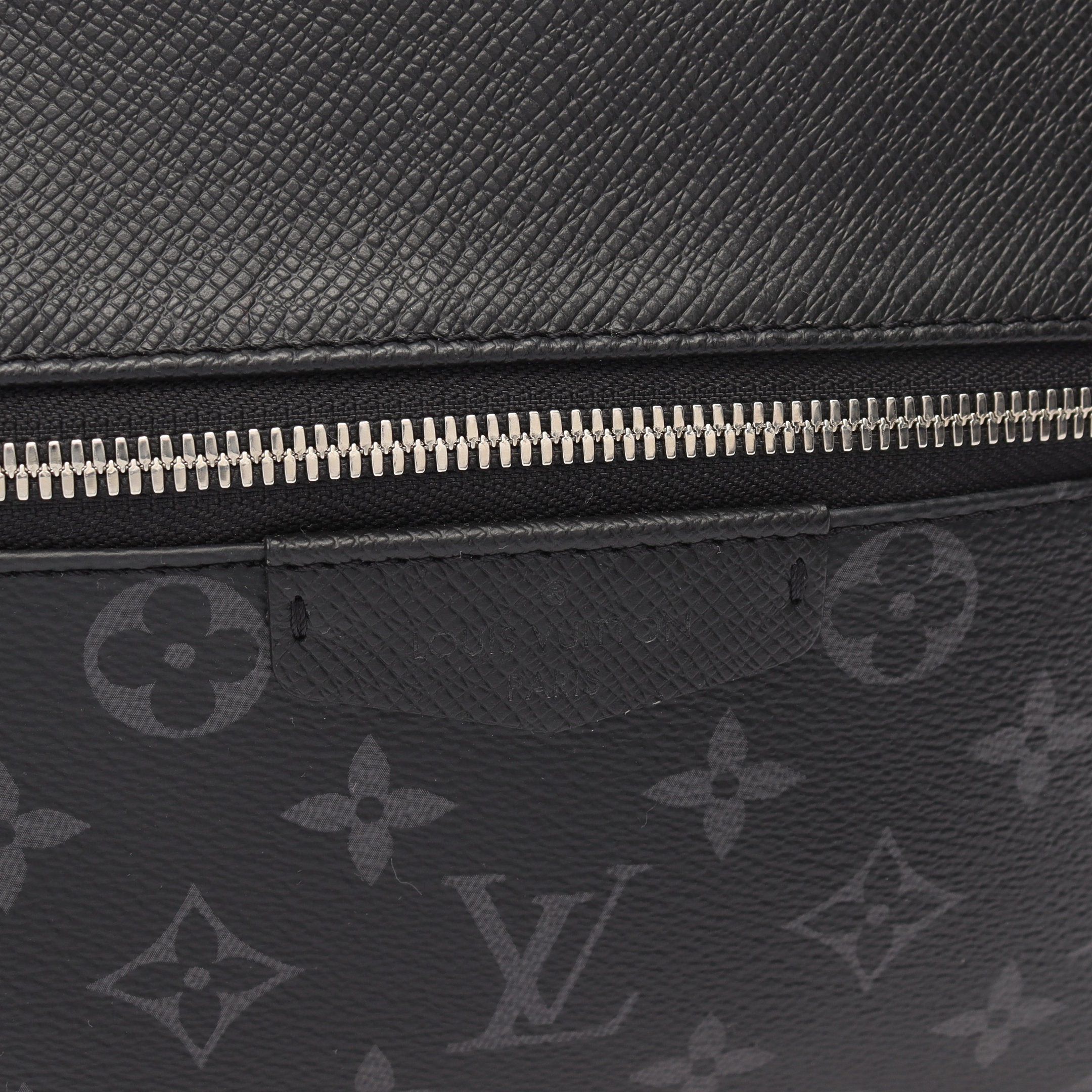 Louis Vuitton Louis Vuitton Discovery Monogram Eclipse Taigarama Backpack Rucksack Leather Black Size ONE SIZE - 7 Thumbnail