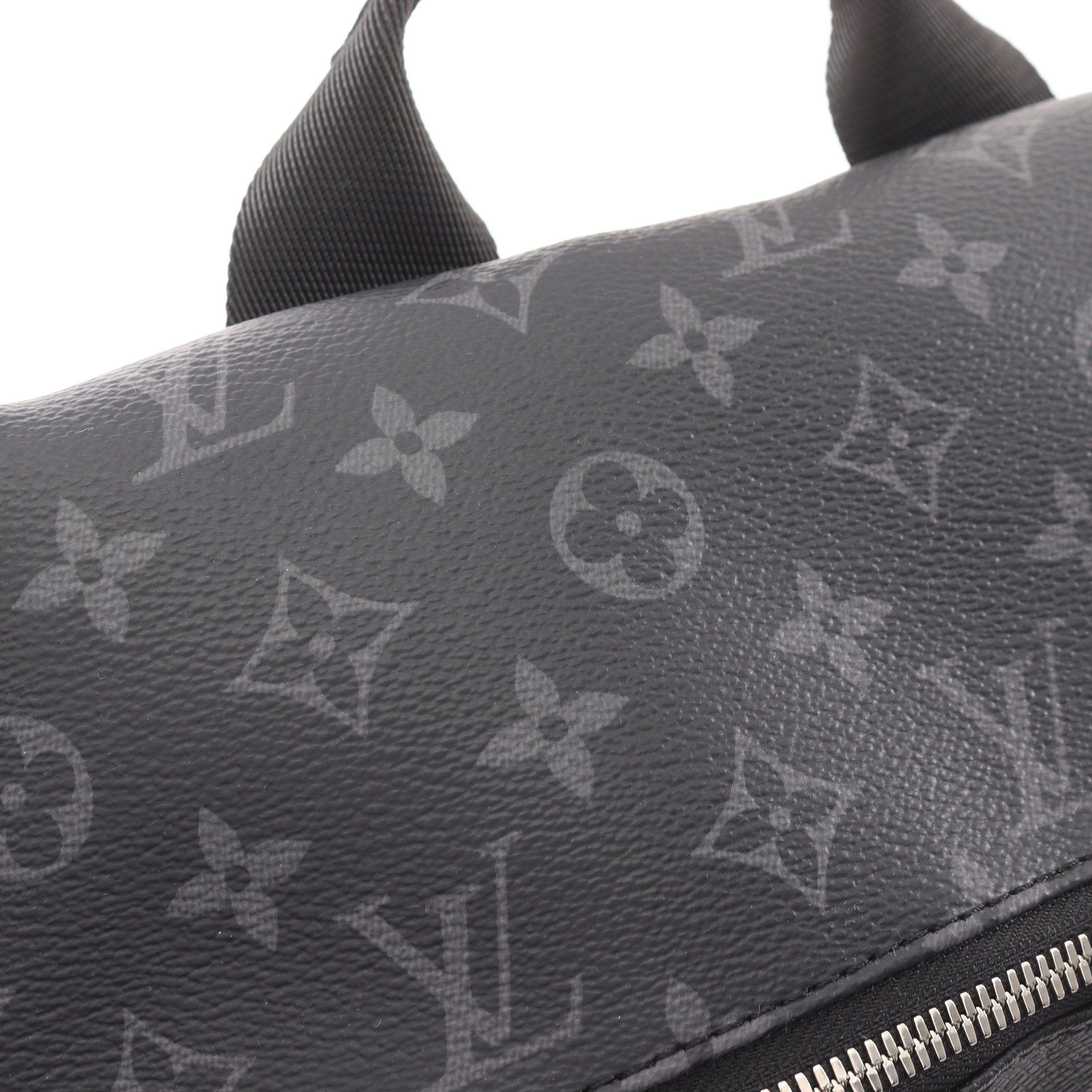 Louis Vuitton Louis Vuitton Discovery Monogram Eclipse Taigarama Backpack Rucksack Leather Black Size ONE SIZE - 9 Thumbnail