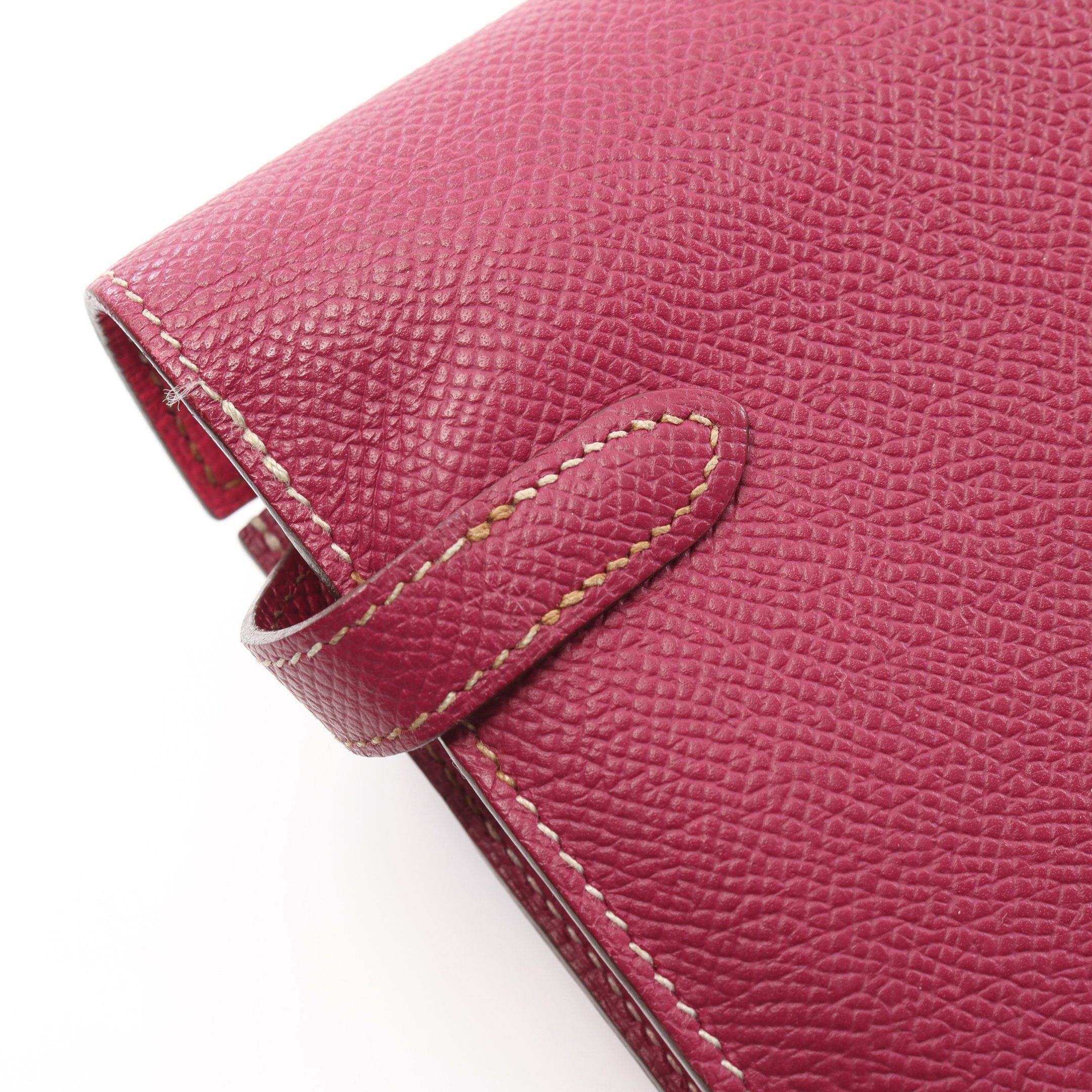 Hermes Hermes Kelly Wallet Bi-Fold Long Veau Epsom Pink Purple Silver Hardware Stamp Size ONE SIZE - 11 Thumbnail