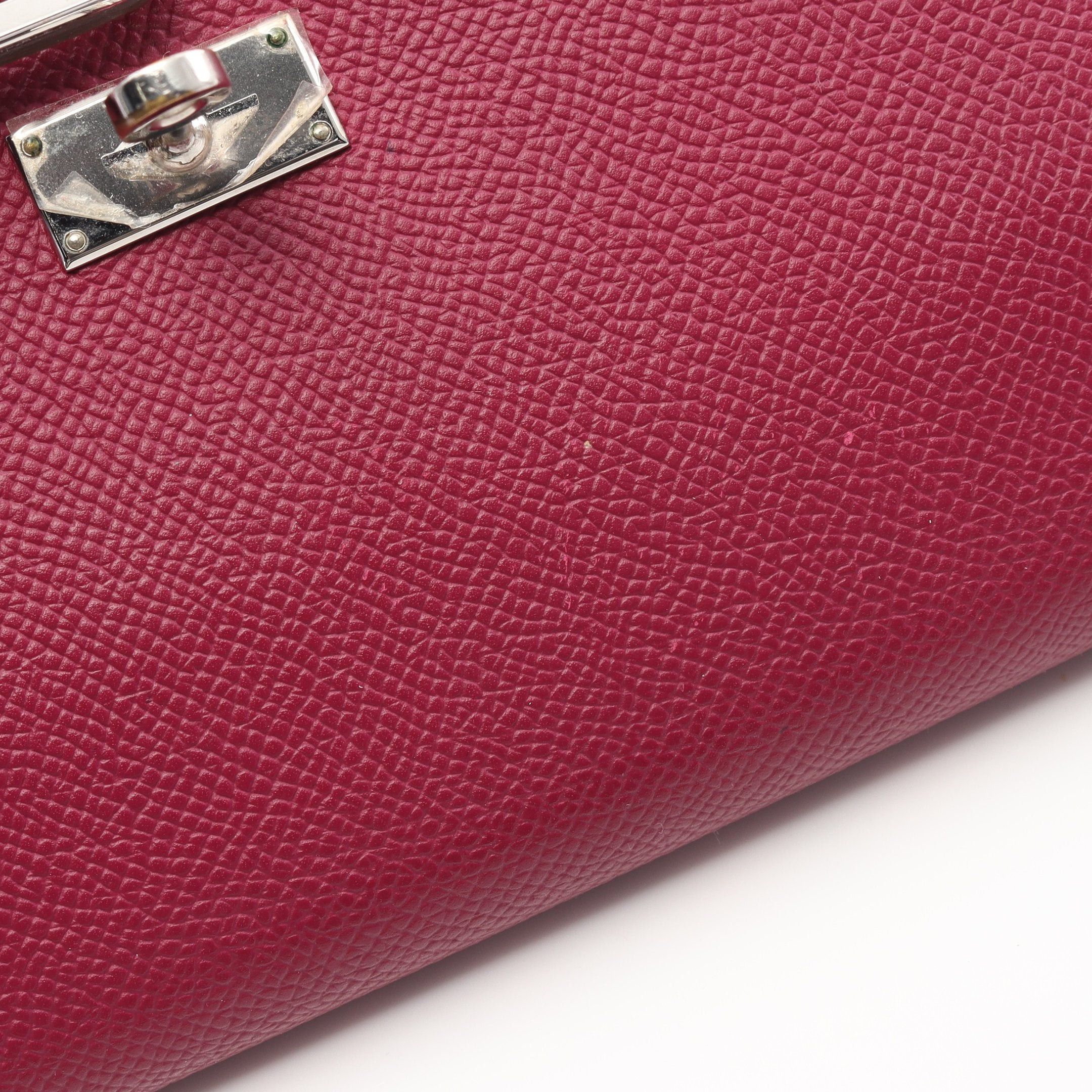 Hermes Hermes Kelly Wallet Bi-Fold Long Veau Epsom Pink Purple Silver Hardware Stamp Size ONE SIZE - 7 Thumbnail