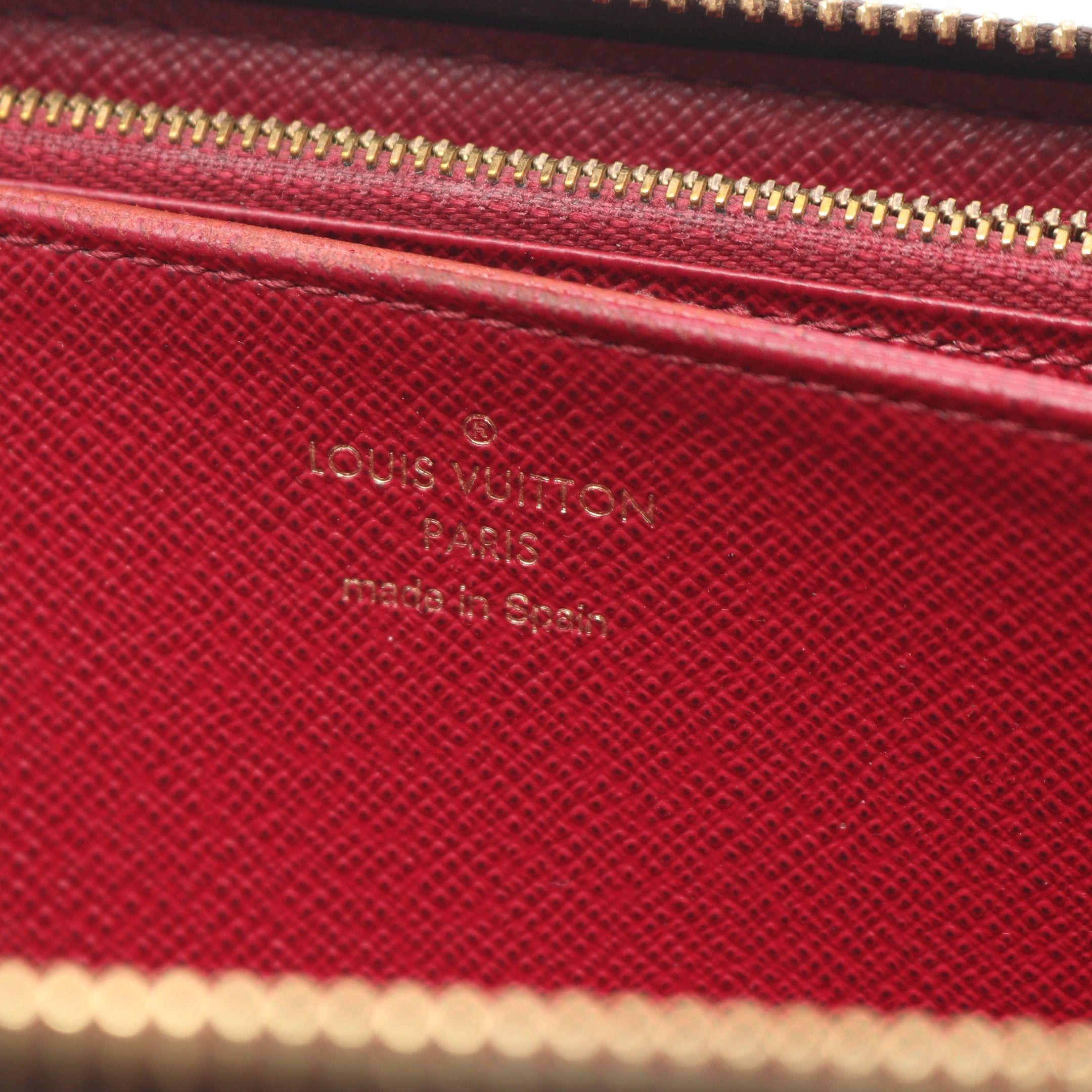 Louis Vuitton Louis Vuitton Zippy Wallet Monogram Coquelicot Round Zipper Long Brown Red Size ONE SIZE - 4 Thumbnail