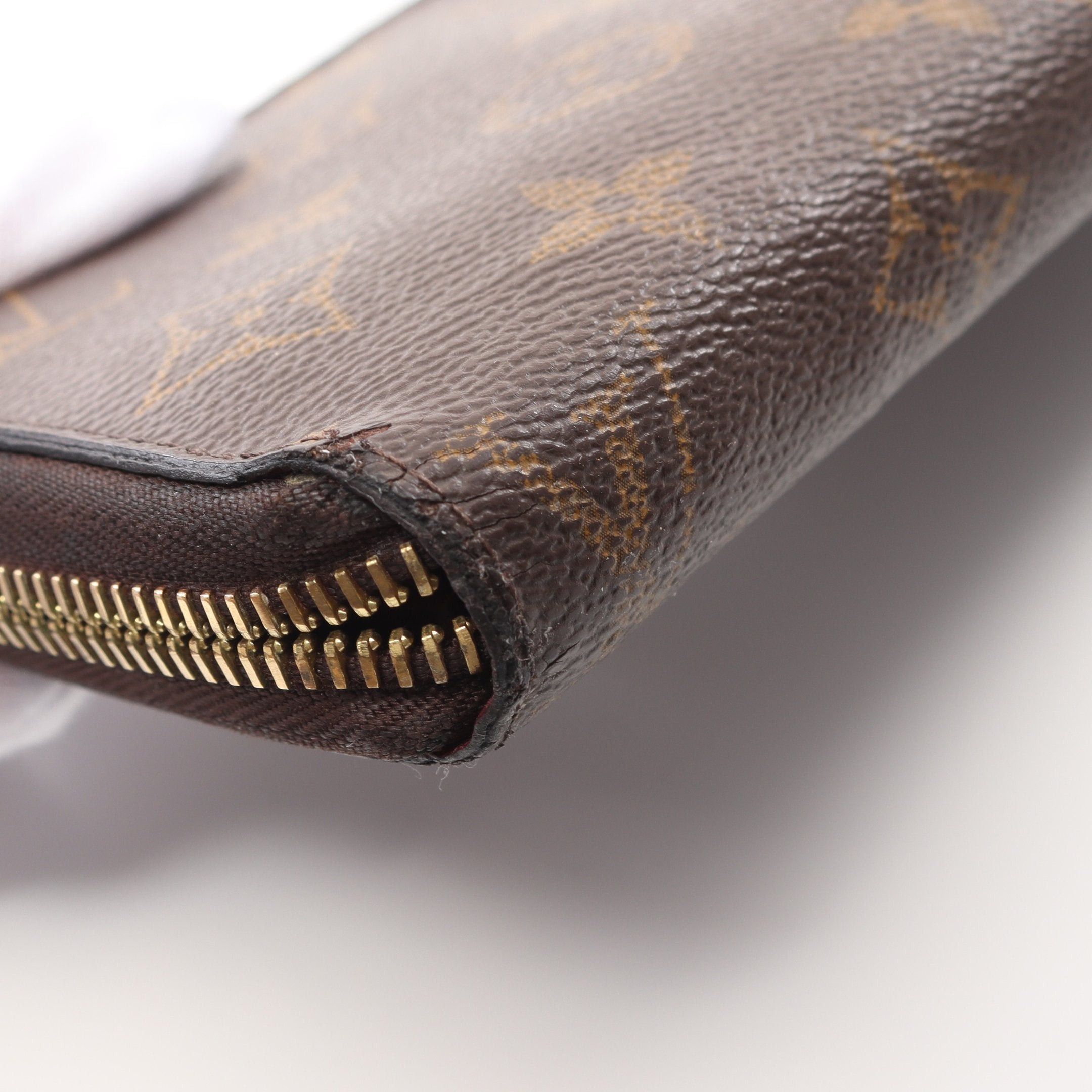 Louis Vuitton Louis Vuitton Zippy Wallet Monogram Coquelicot Round Zipper Long Brown Red Size ONE SIZE - 9 Thumbnail