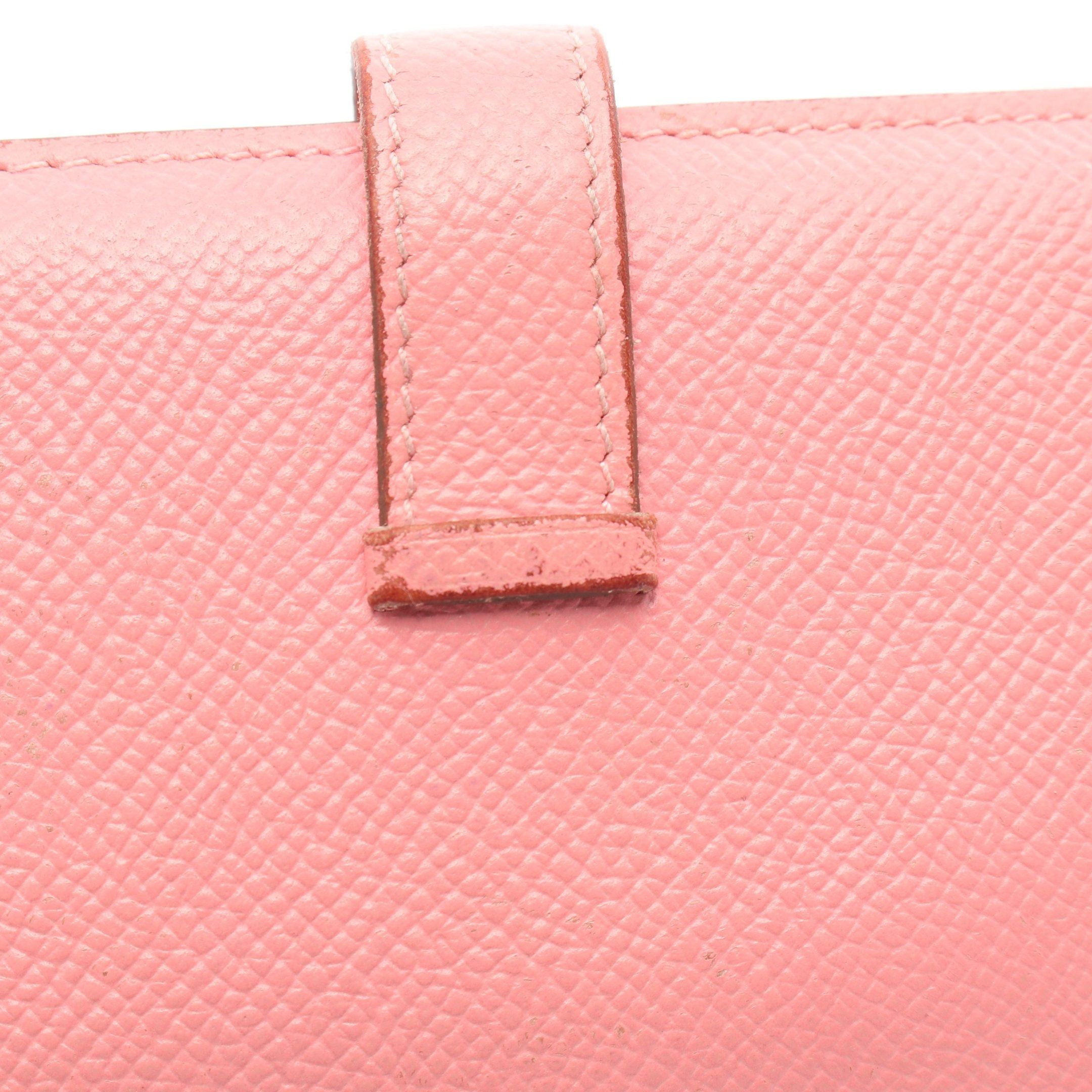 Hermes Hermes Bearn Classic Rose Confetti Bi-Fold Long Wallet Veau Epsom Pink Gold Hardware T Stamp Size ONE SIZE - 10 Thumbnail