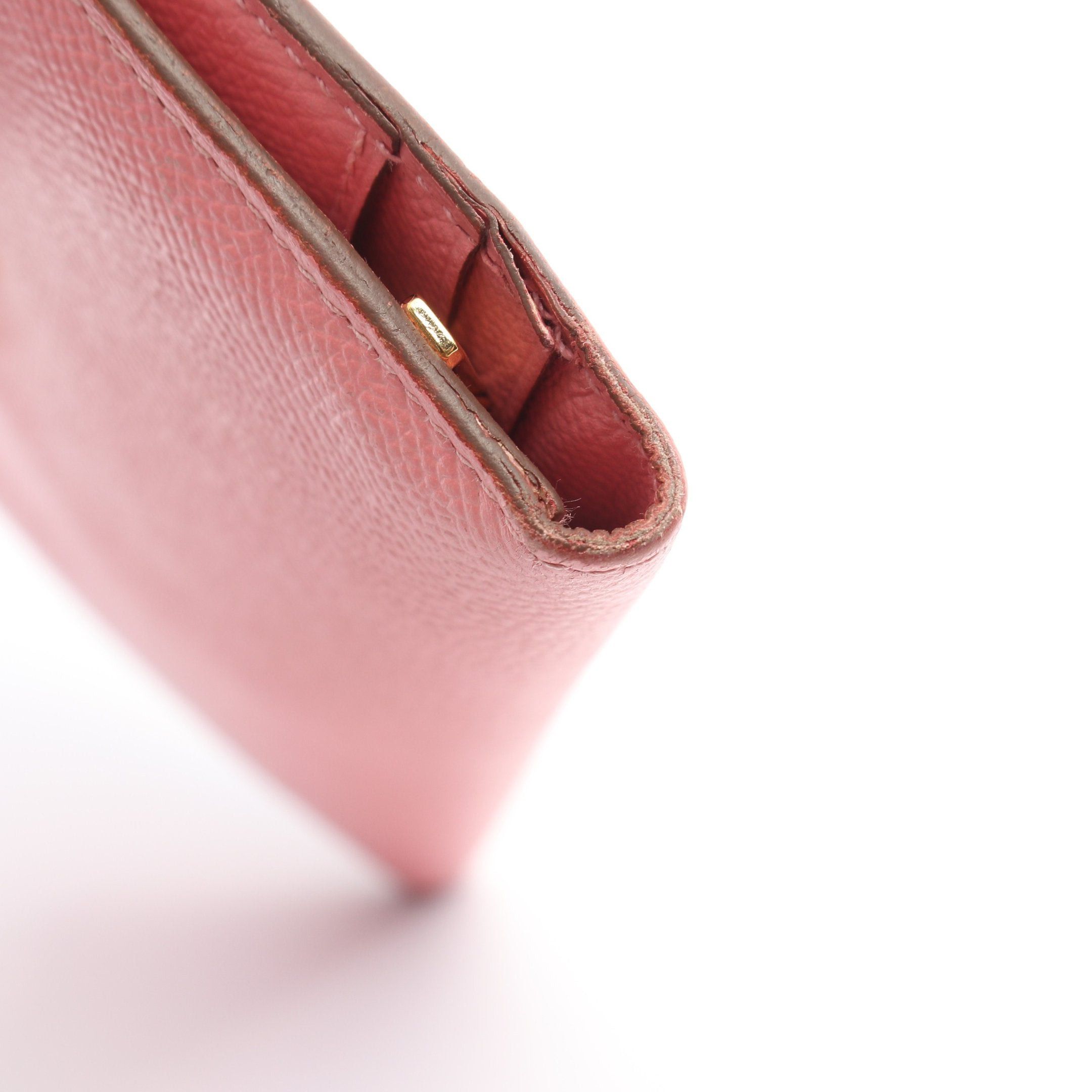 Hermes Hermes Bearn Classic Rose Confetti Bi-Fold Long Wallet Veau Epsom Pink Gold Hardware T Stamp Size ONE SIZE - 9 Thumbnail