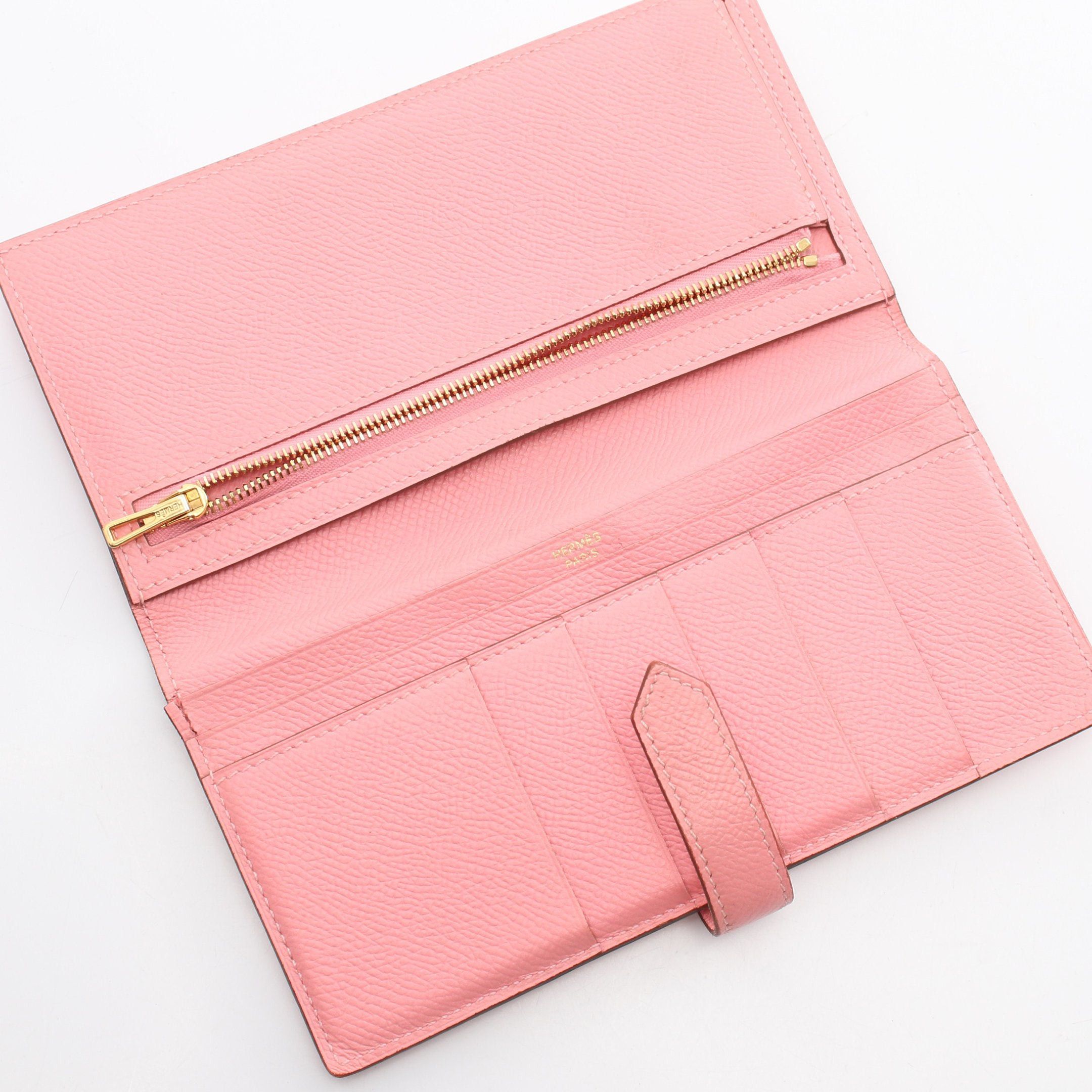 Hermes Hermes Bearn Classic Rose Confetti Bi-Fold Long Wallet Veau Epsom Pink Gold Hardware T Stamp Size ONE SIZE - 3 Thumbnail
