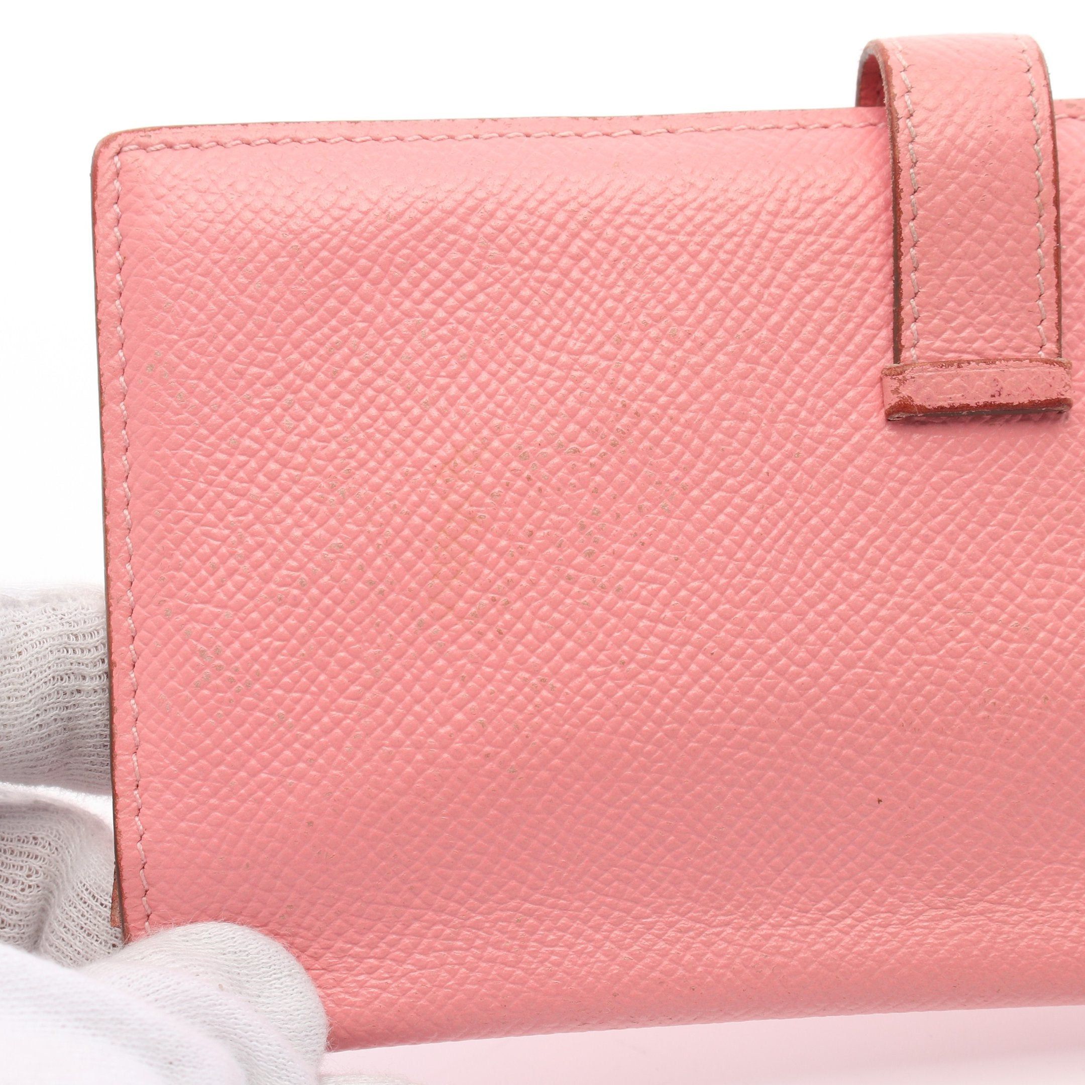 Hermes Hermes Bearn Classic Rose Confetti Bi-Fold Long Wallet Veau Epsom Pink Gold Hardware T Stamp Size ONE SIZE - 11 Thumbnail