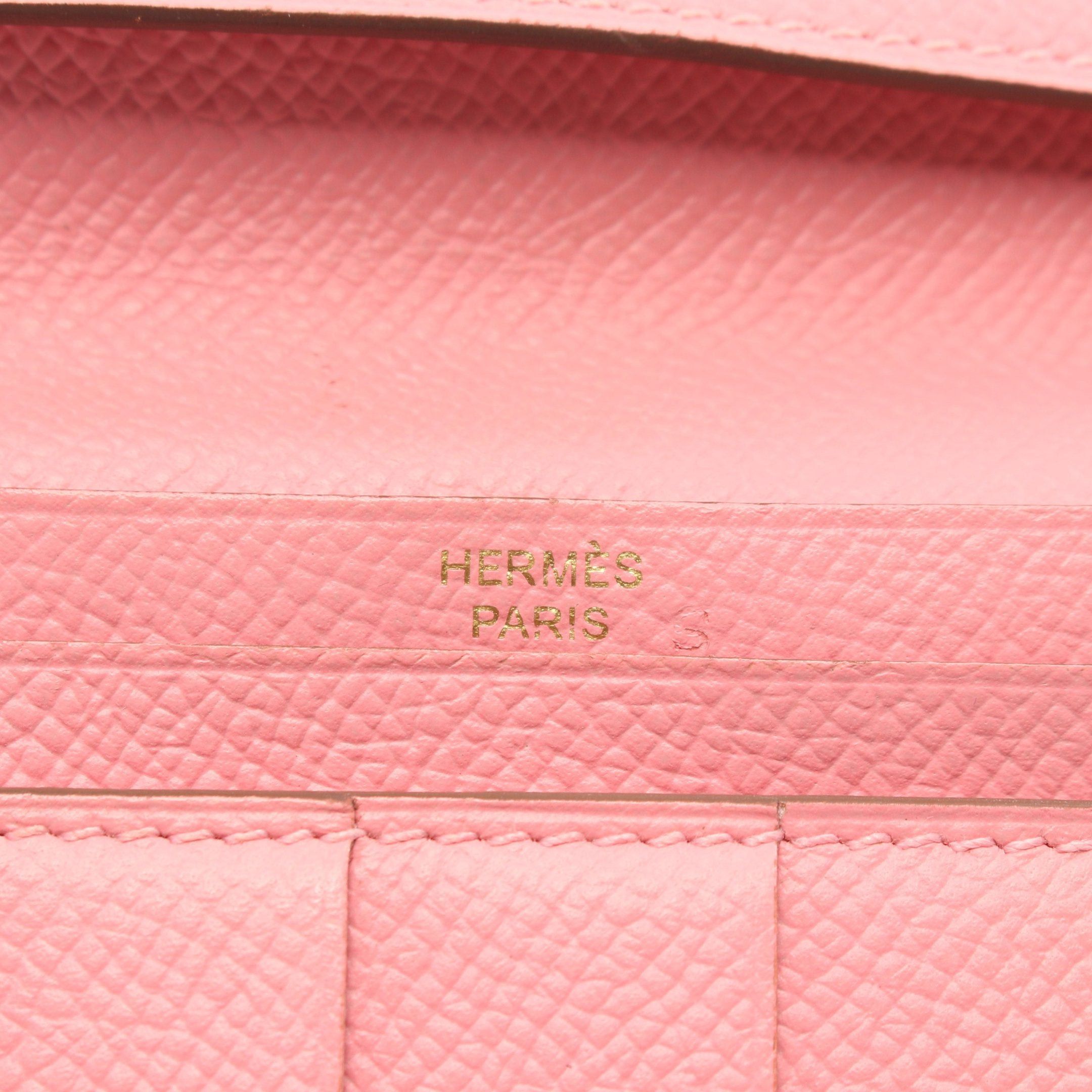 Hermes Hermes Bearn Classic Rose Confetti Bi-Fold Long Wallet Veau Epsom Pink Gold Hardware T Stamp Size ONE SIZE - 4 Thumbnail