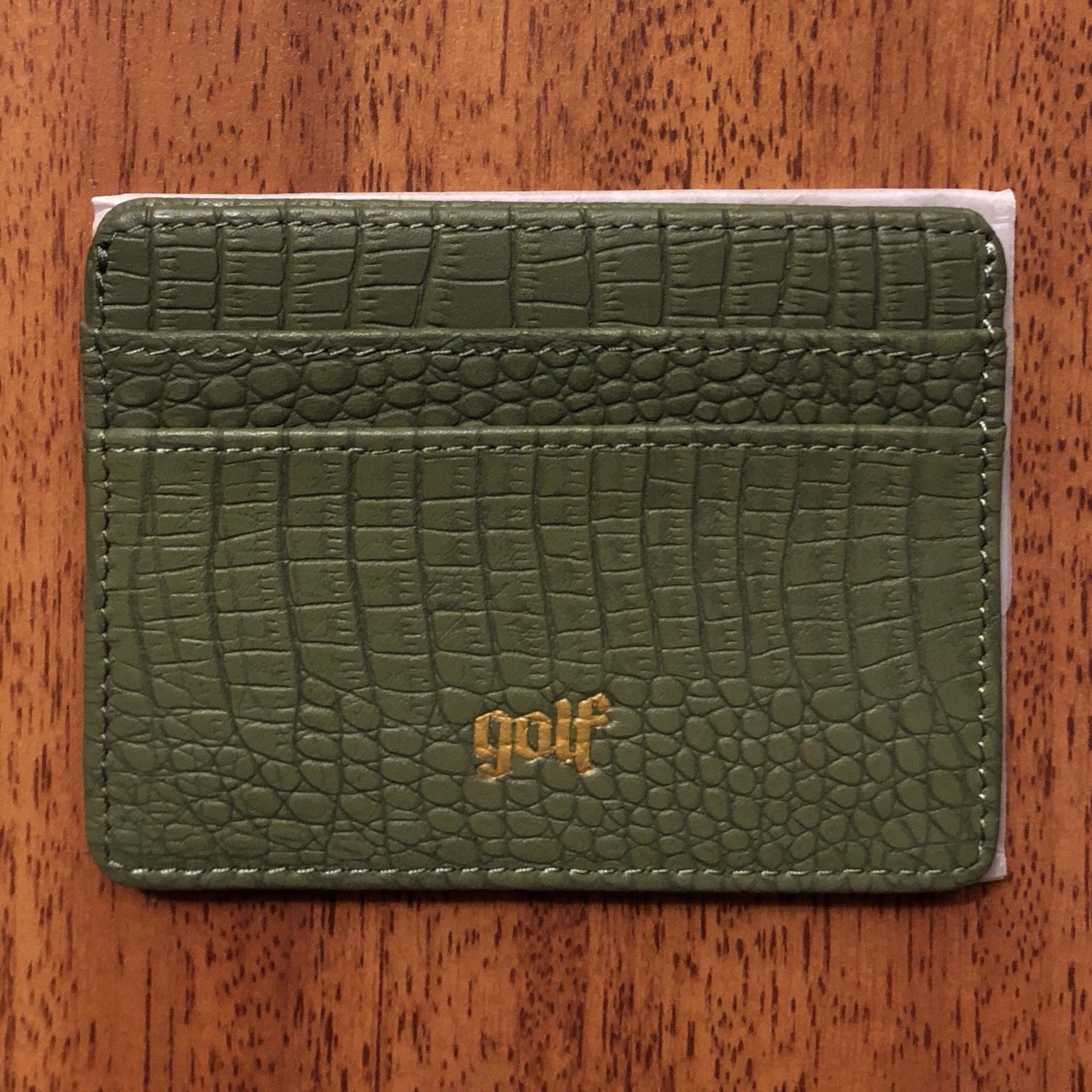 Golf Wang Alligator Card Wallet In Swamp Green | Grailed