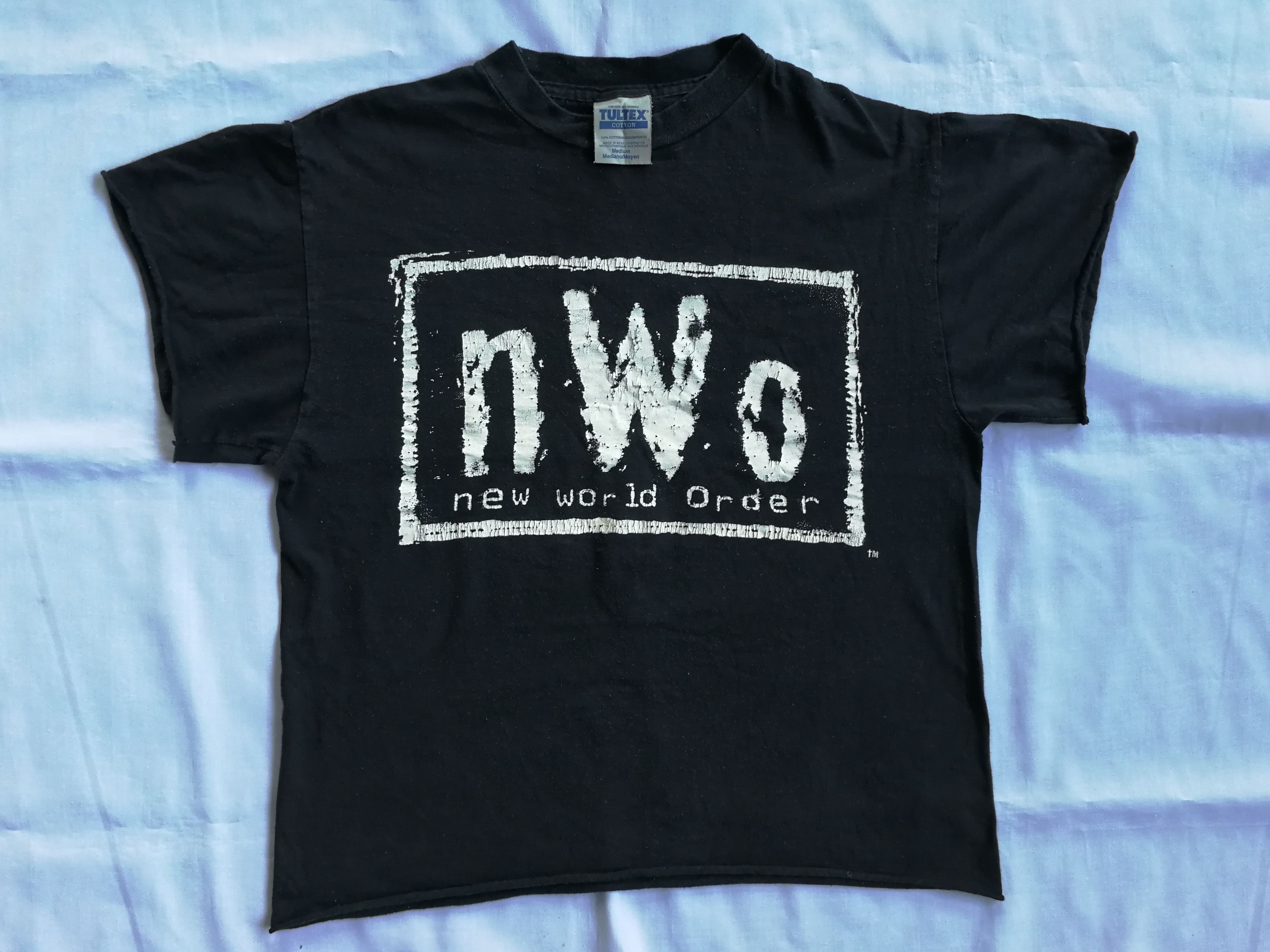 Vintage × WCW/nWo Vintage 90s distressed shirt N.W.O big print black shirt/collector item/rodman/the rock/stone cold Size US M / EU 48-50 / 2 - 2 Thumbnail