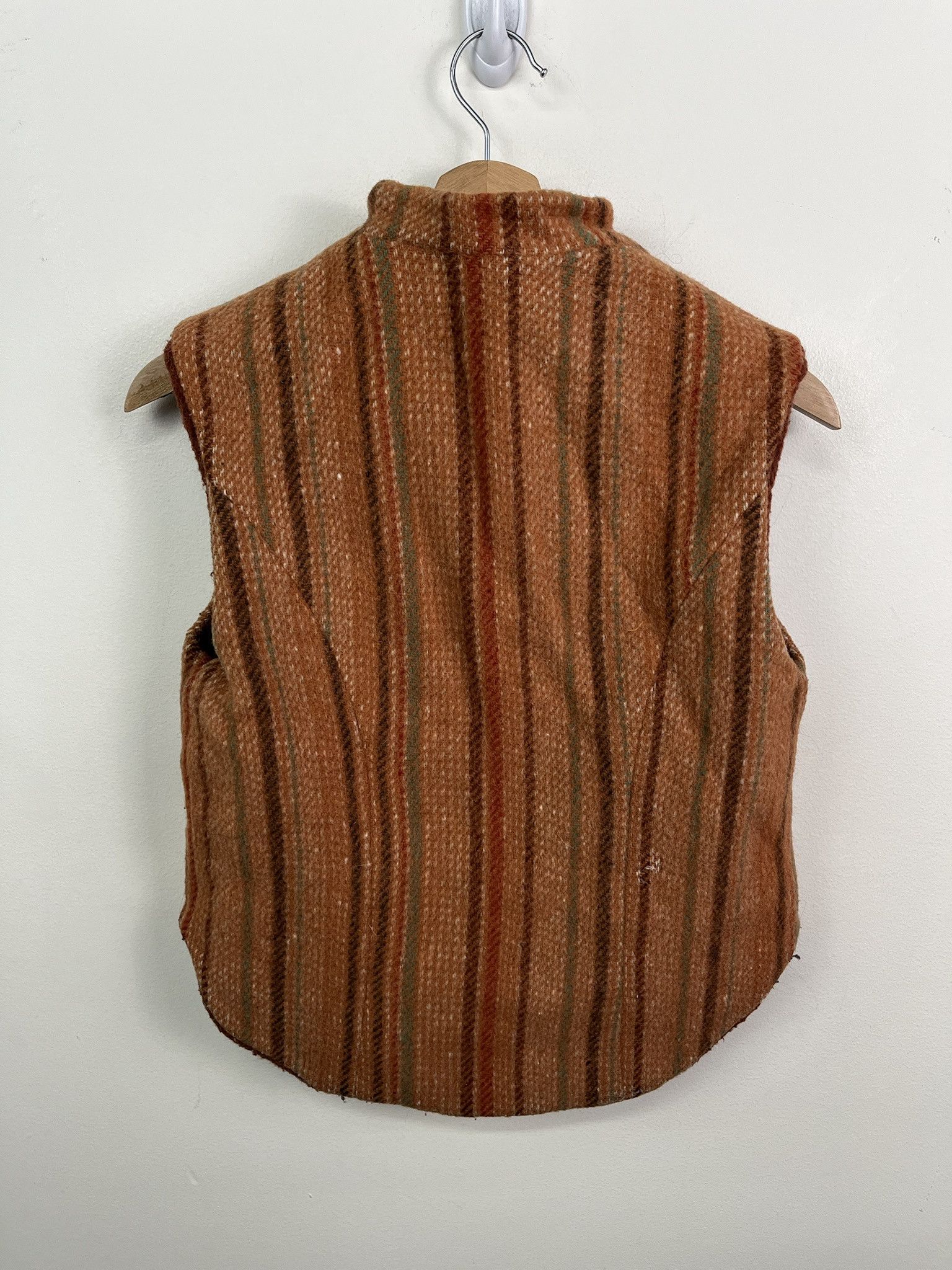Vintage Vintage Vest 1960s Orange Striped Reversible Vest SIze XS Size US XS / EU 42 / 0 - 2 Thumbnail