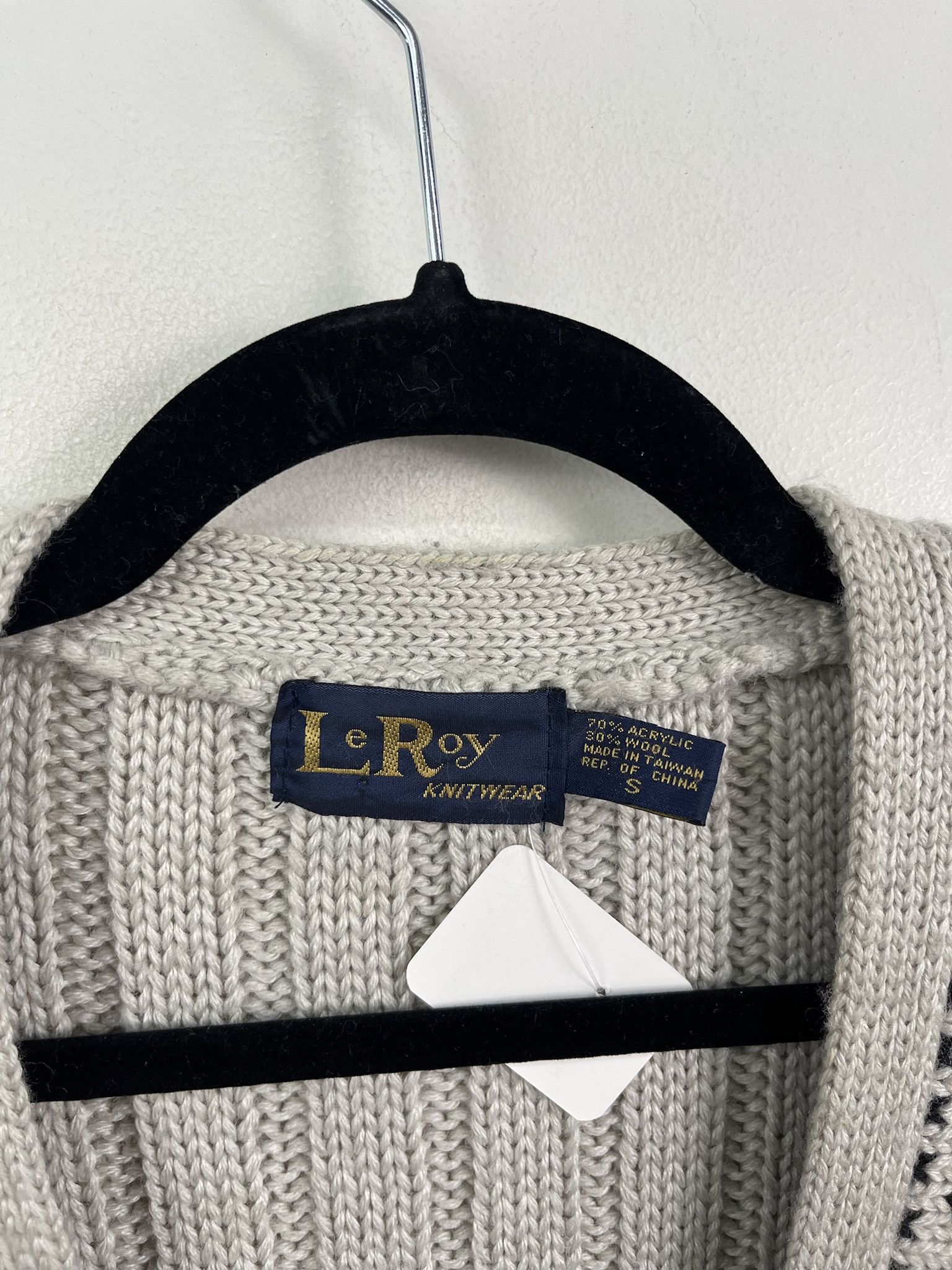 Other Vintage Sweater 1990s Le Roy Cableknit Cardigan Size S Size US S / EU 44-46 / 1 - 2 Thumbnail