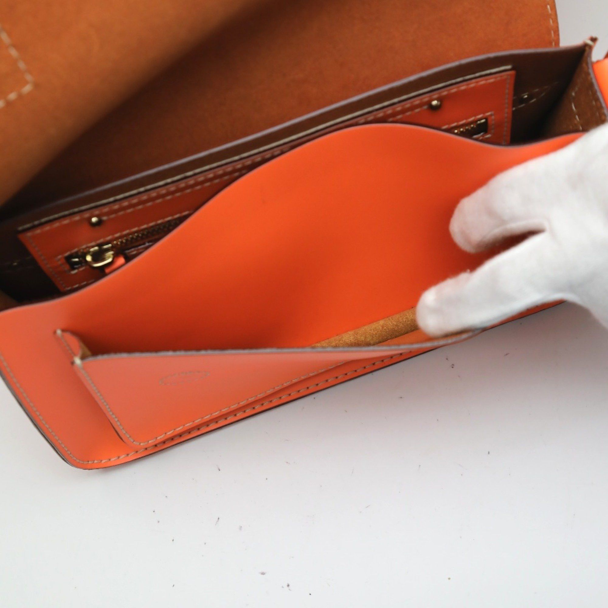 Kate Spade Kate Spade Shoulder Bag Flap Pochette Leather Orange Size ONE SIZE - 19 Thumbnail