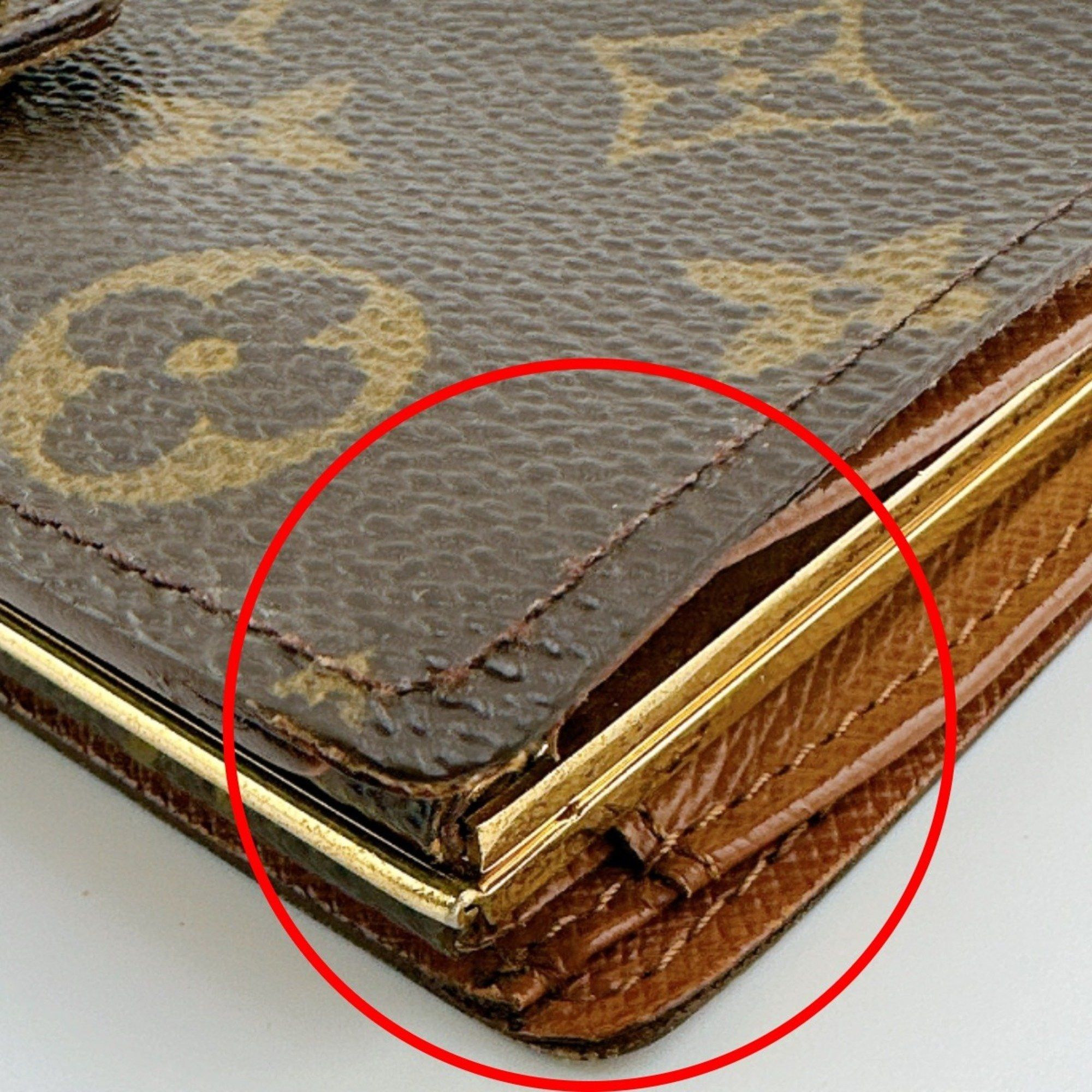 Louis Vuitton Louis Vuitton Bi-fold wallet with card pocket Monogram Porte Monnaie Viennese canvas M61663 Brown LV Size ONE SIZE - 8 Thumbnail
