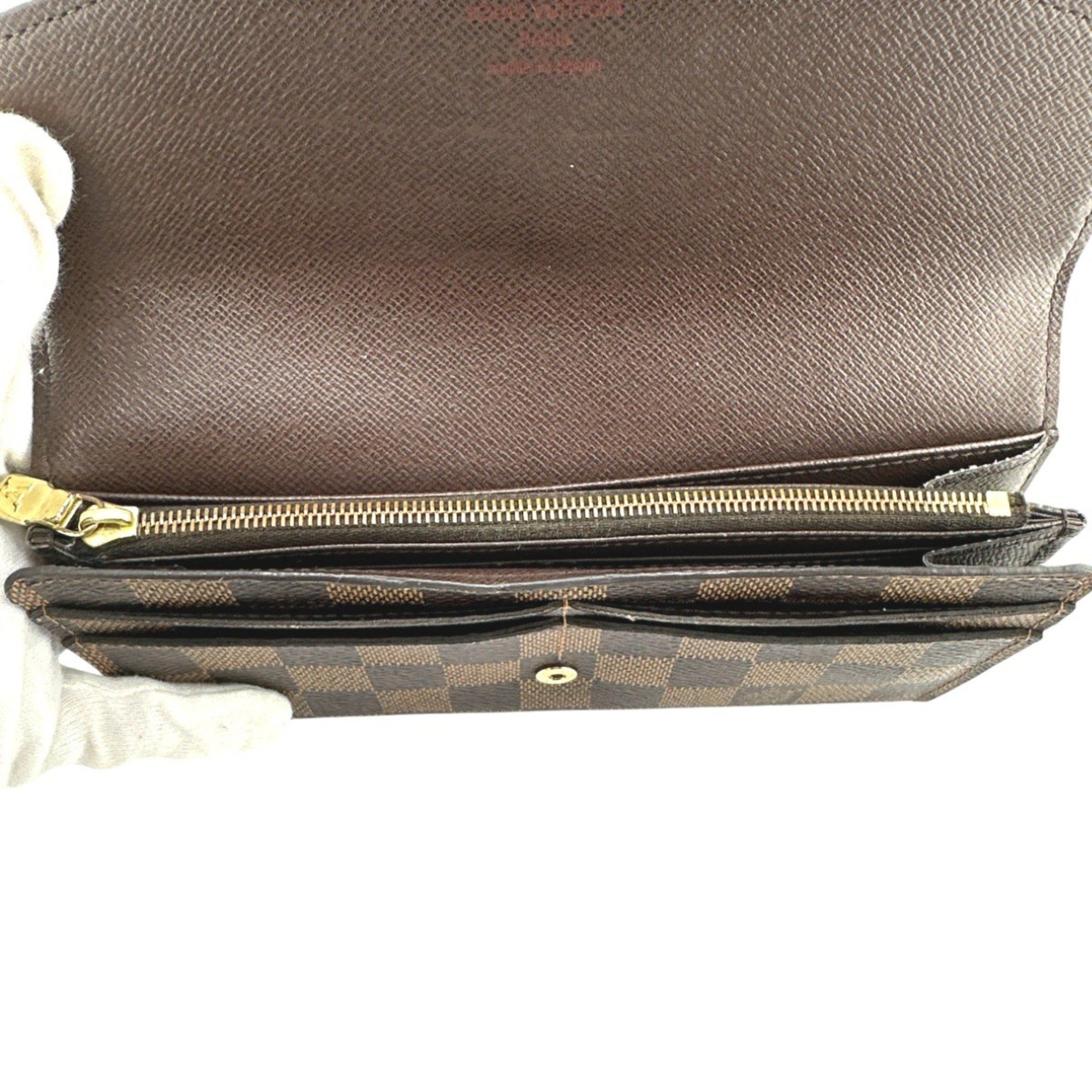 Louis Vuitton Louis Vuitton Long Wallet Round Damier Portefeuille Sarah Canvas N63209 Brown LV Size ONE SIZE - 19 Thumbnail