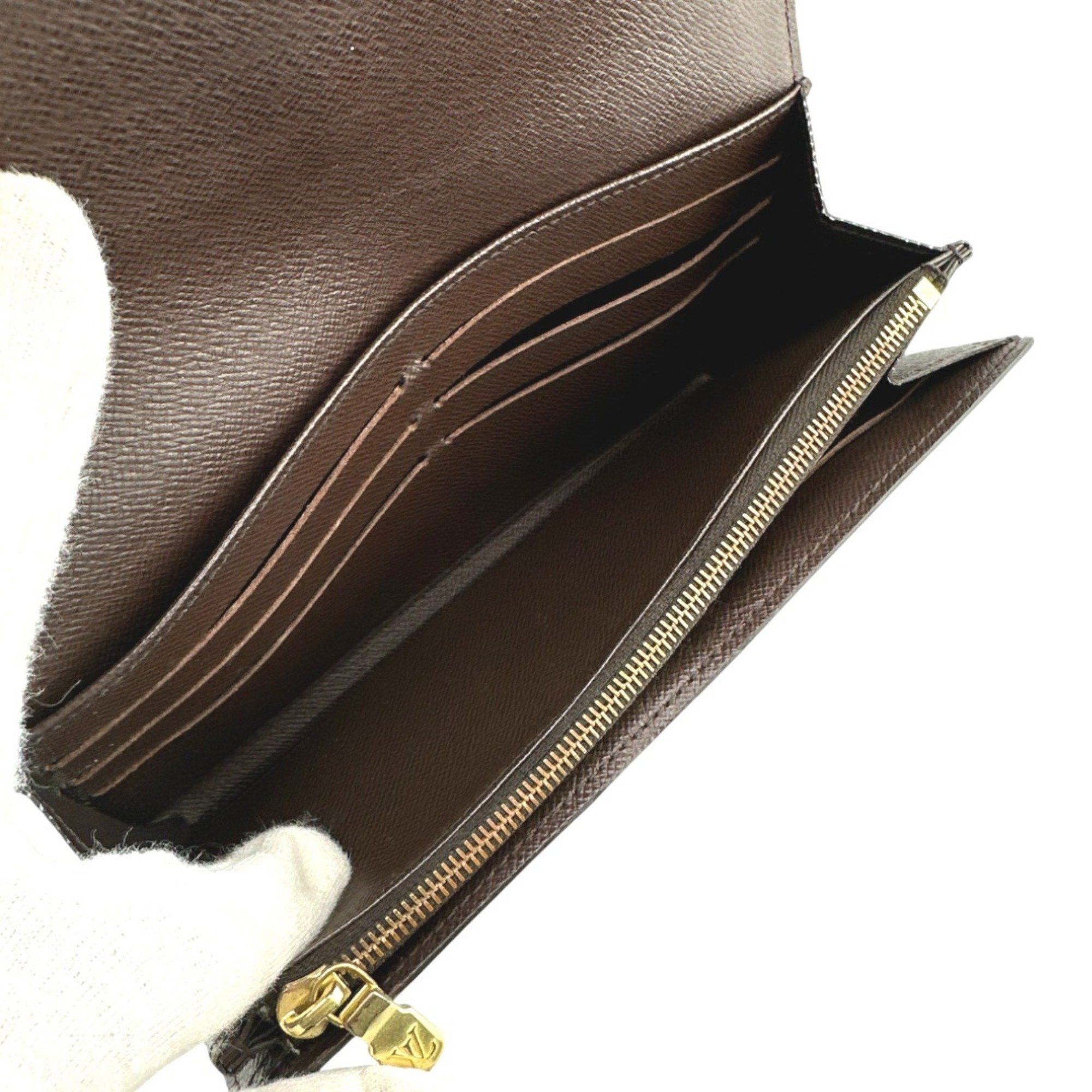 Louis Vuitton Louis Vuitton Long Wallet Round Damier Portefeuille Sarah Canvas N63209 Brown LV Size ONE SIZE - 14 Thumbnail