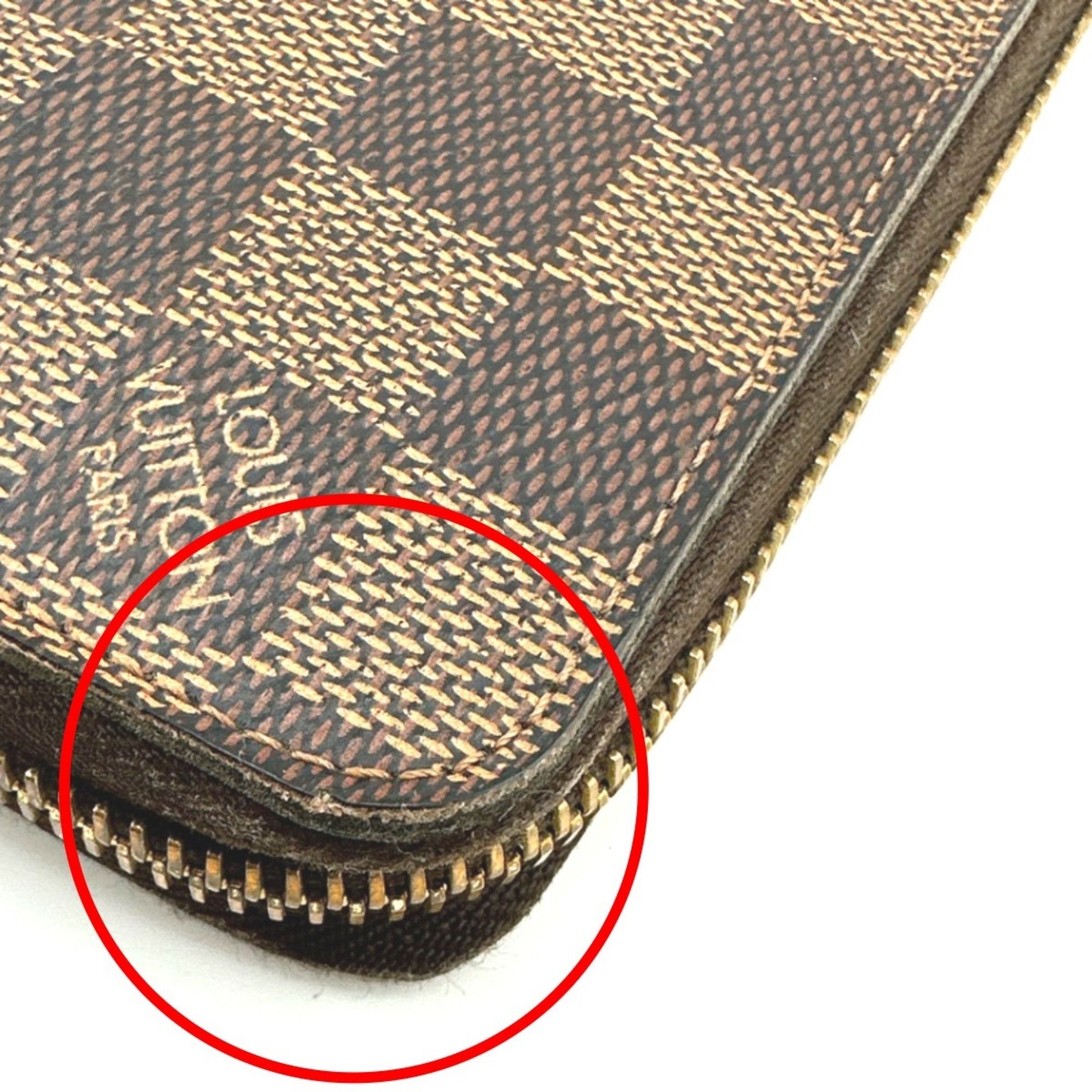 Louis Vuitton Louis Vuitton Long Wallet Round Damier Zippy Canvas N60015 Ebene LV Size ONE SIZE - 9 Thumbnail