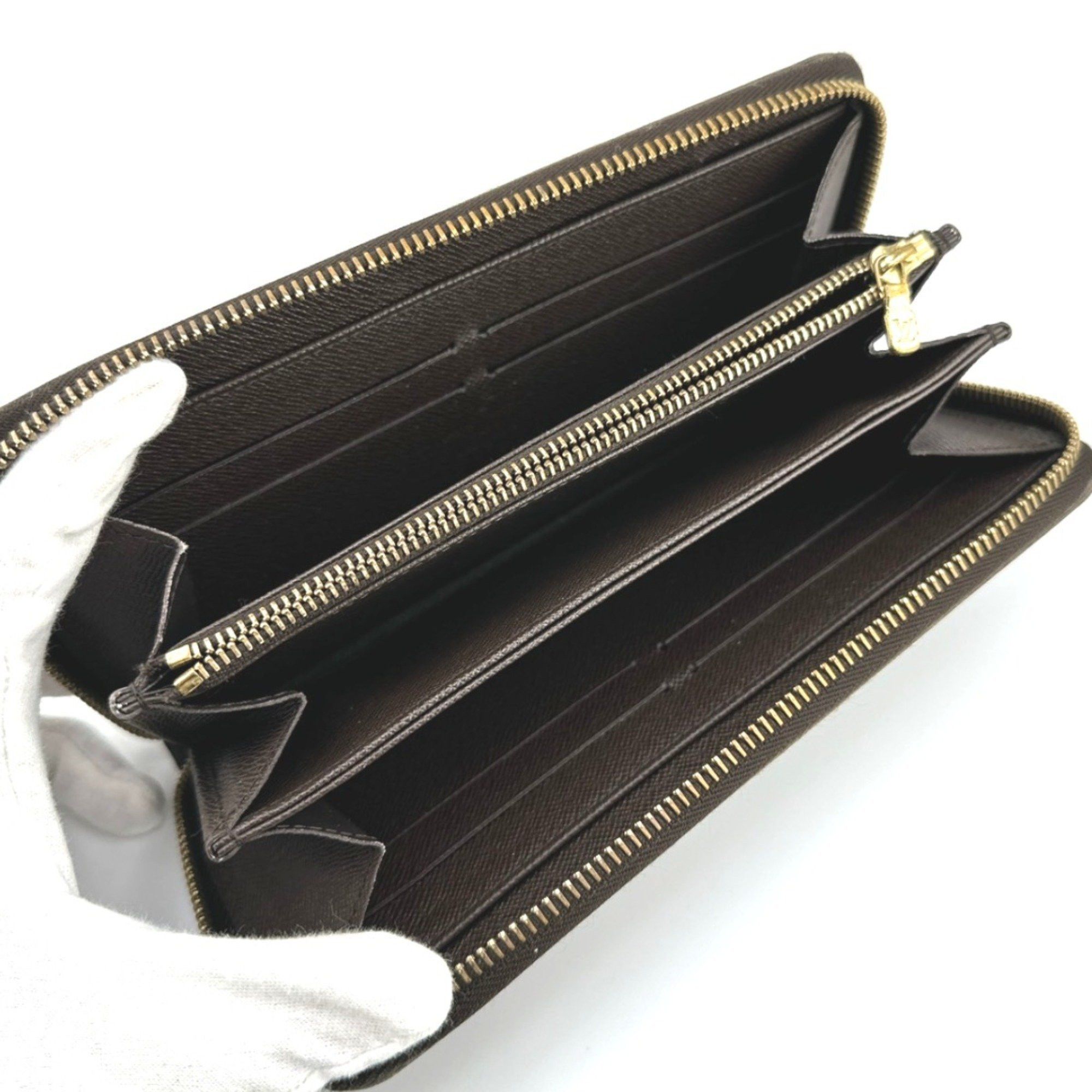 Louis Vuitton Louis Vuitton Long Wallet Round Damier Zippy Canvas N60015 Ebene LV Size ONE SIZE - 13 Thumbnail