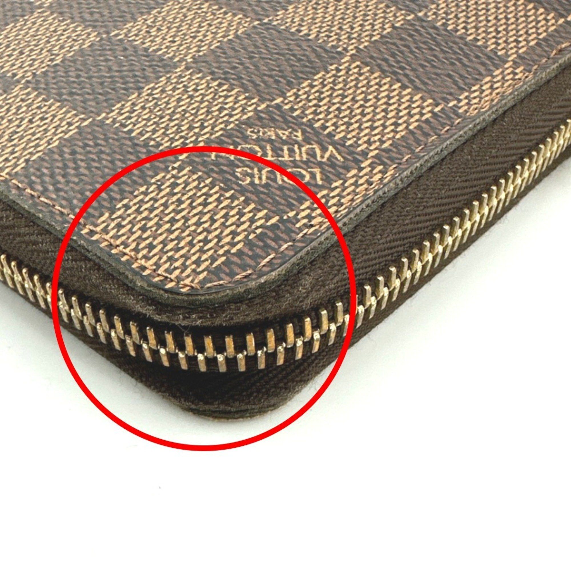 Louis Vuitton Louis Vuitton Long Wallet Round Damier Zippy Canvas N60015 Ebene LV Size ONE SIZE - 10 Thumbnail