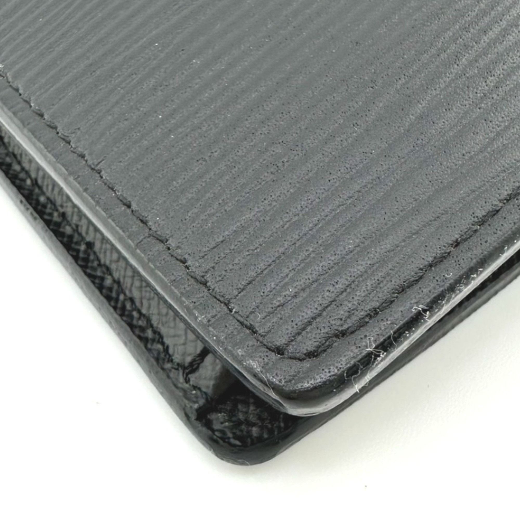 Louis Vuitton Louis Vuitton Long Wallet with Coin Purse Epi Portefeuille Brazza Leather M60622 Noir LV Size ONE SIZE - 7 Thumbnail
