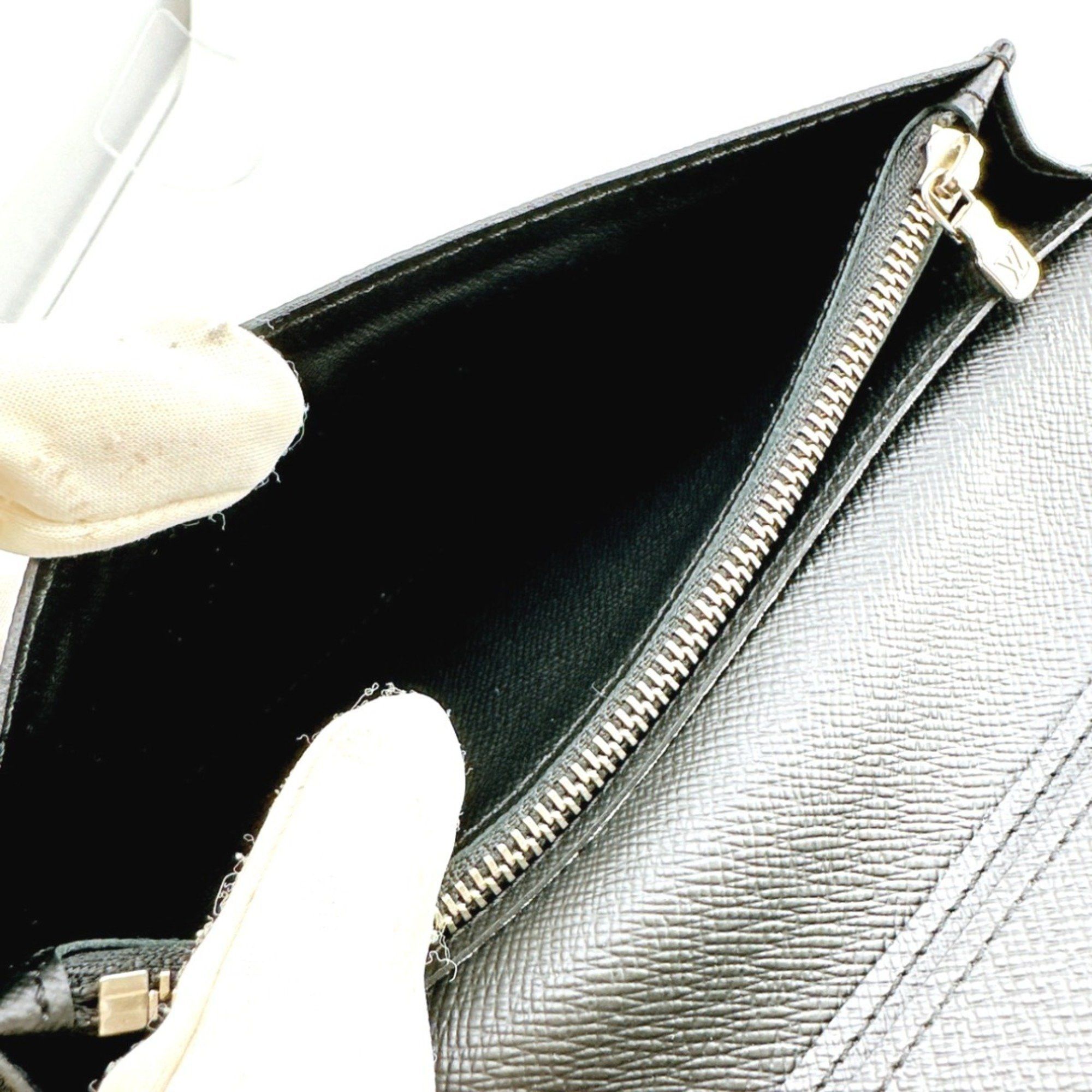 Louis Vuitton Louis Vuitton Long Wallet with Coin Purse Epi Portefeuille Brazza Leather M60622 Noir LV Size ONE SIZE - 11 Thumbnail