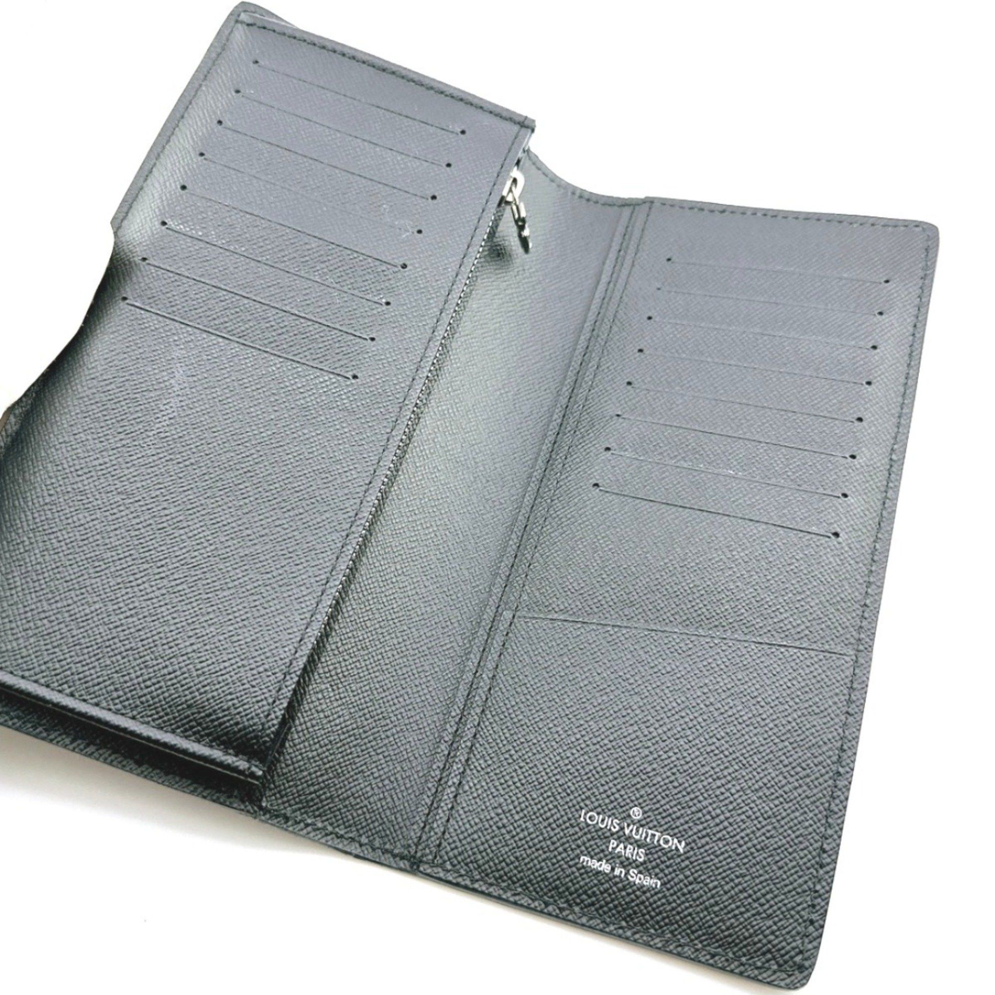 Louis Vuitton Louis Vuitton Long Wallet with Coin Purse Epi Portefeuille Brazza Leather M60622 Noir LV Size ONE SIZE - 10 Thumbnail