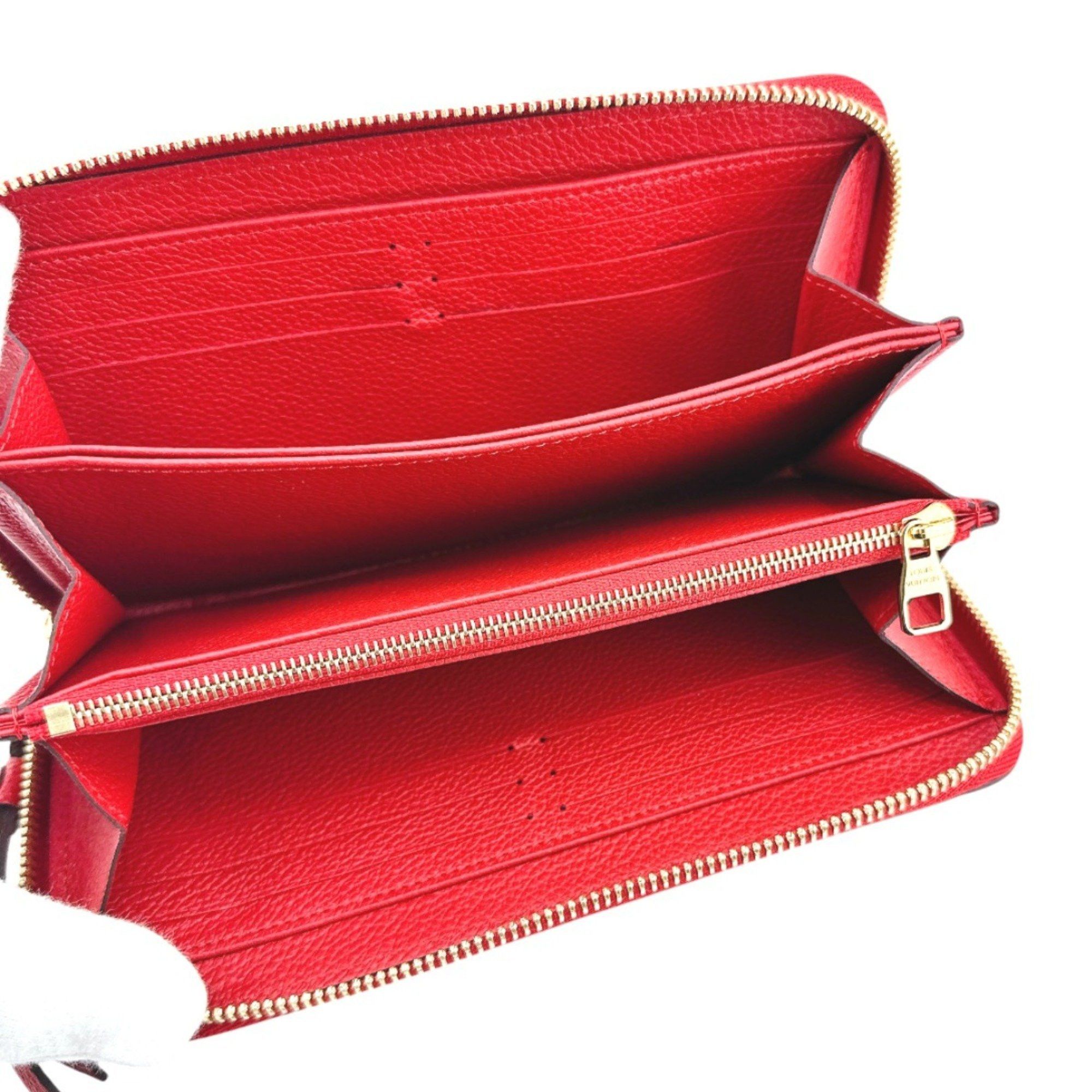 Louis Vuitton Louis Vuitton Long Wallet with Monogram Zippy Empreinte M60737 Red LV Size ONE SIZE - 13 Thumbnail