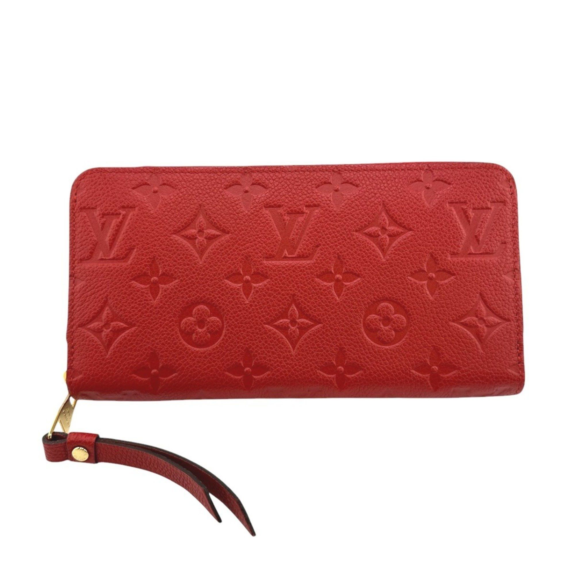 Louis Vuitton Louis Vuitton Long Wallet with Monogram Zippy Empreinte M60737 Red LV Size ONE SIZE - 2 Thumbnail