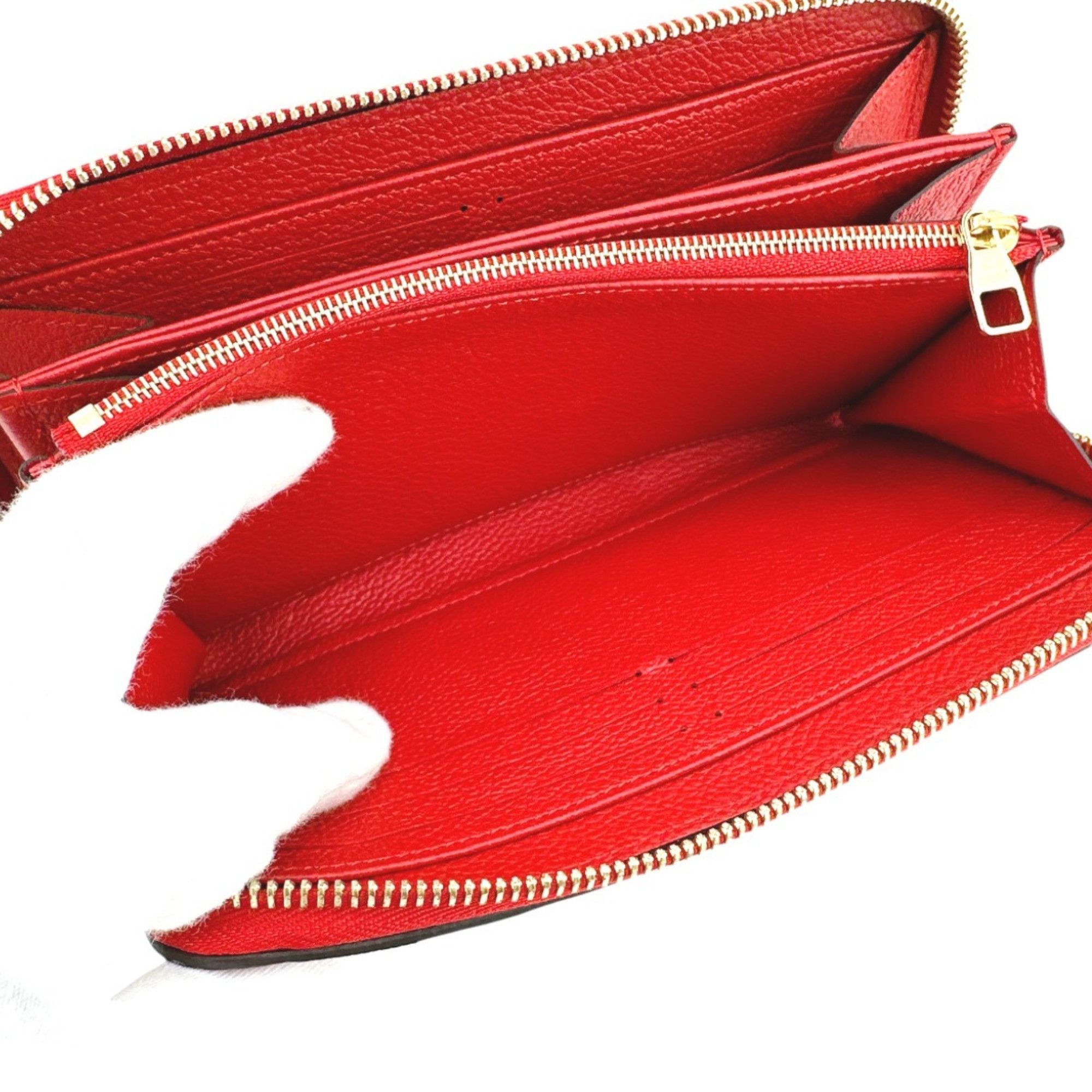 Louis Vuitton Louis Vuitton Long Wallet with Monogram Zippy Empreinte M60737 Red LV Size ONE SIZE - 19 Thumbnail