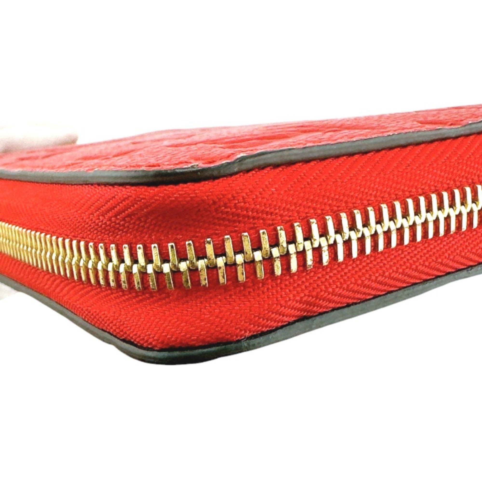 Louis Vuitton Louis Vuitton Long Wallet with Monogram Zippy Empreinte M60737 Red LV Size ONE SIZE - 6 Thumbnail