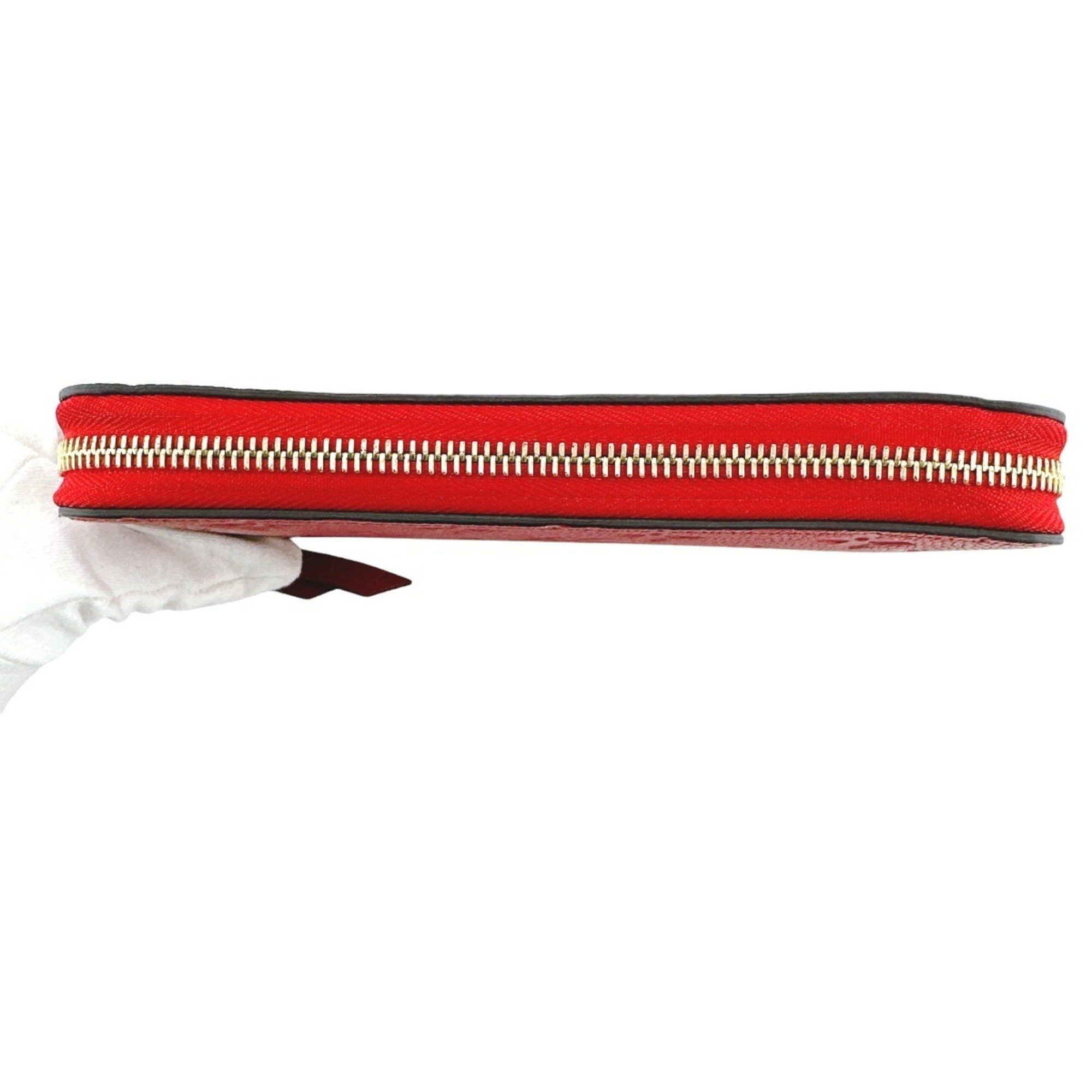 Louis Vuitton Louis Vuitton Long Wallet with Monogram Zippy Empreinte M60737 Red LV Size ONE SIZE - 4 Thumbnail
