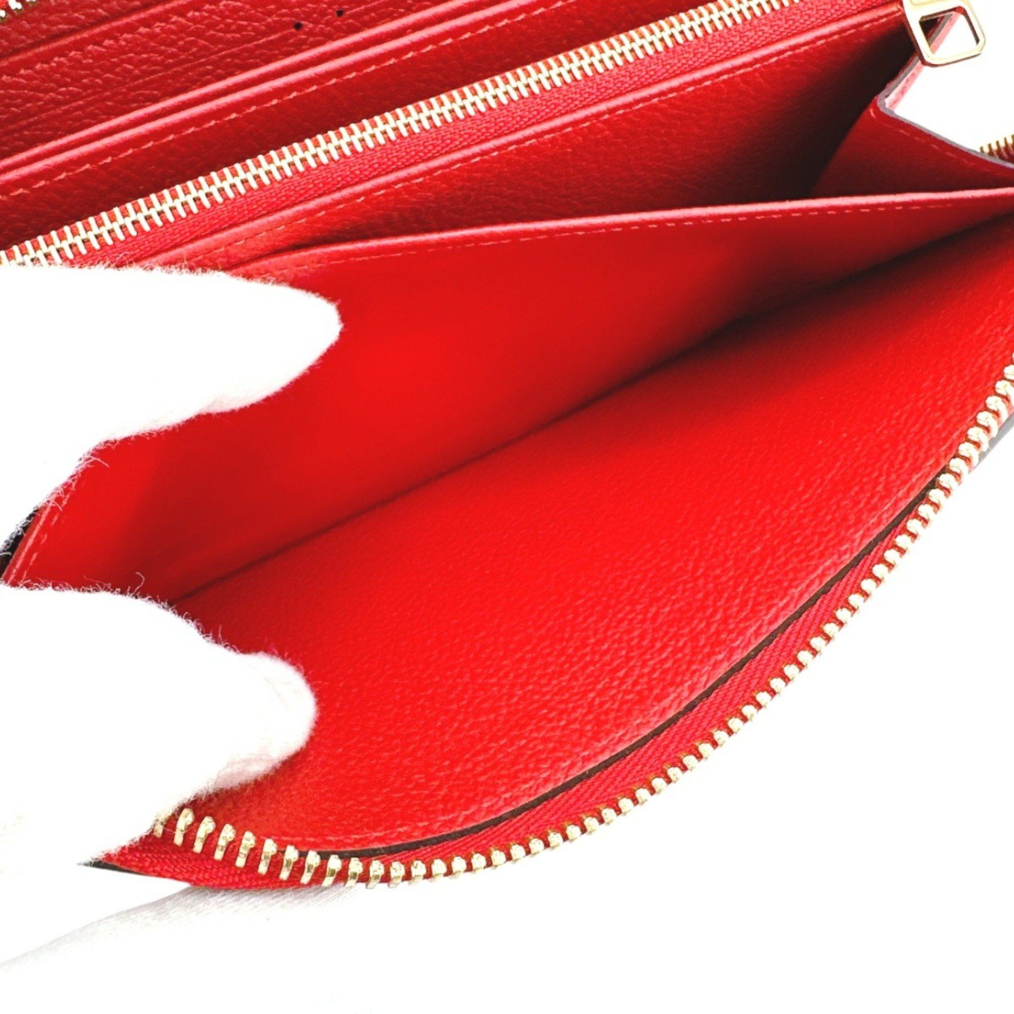 Louis Vuitton Louis Vuitton Long Wallet with Monogram Zippy Empreinte M60737 Red LV Size ONE SIZE - 20 Thumbnail