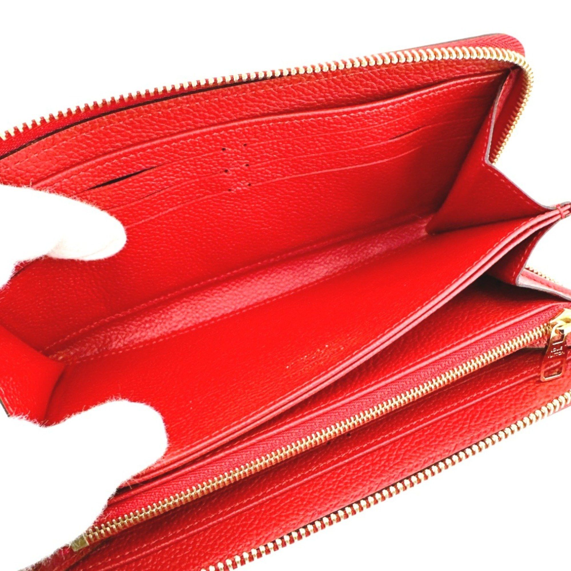 Louis Vuitton Louis Vuitton Long Wallet with Monogram Zippy Empreinte M60737 Red LV Size ONE SIZE - 15 Thumbnail