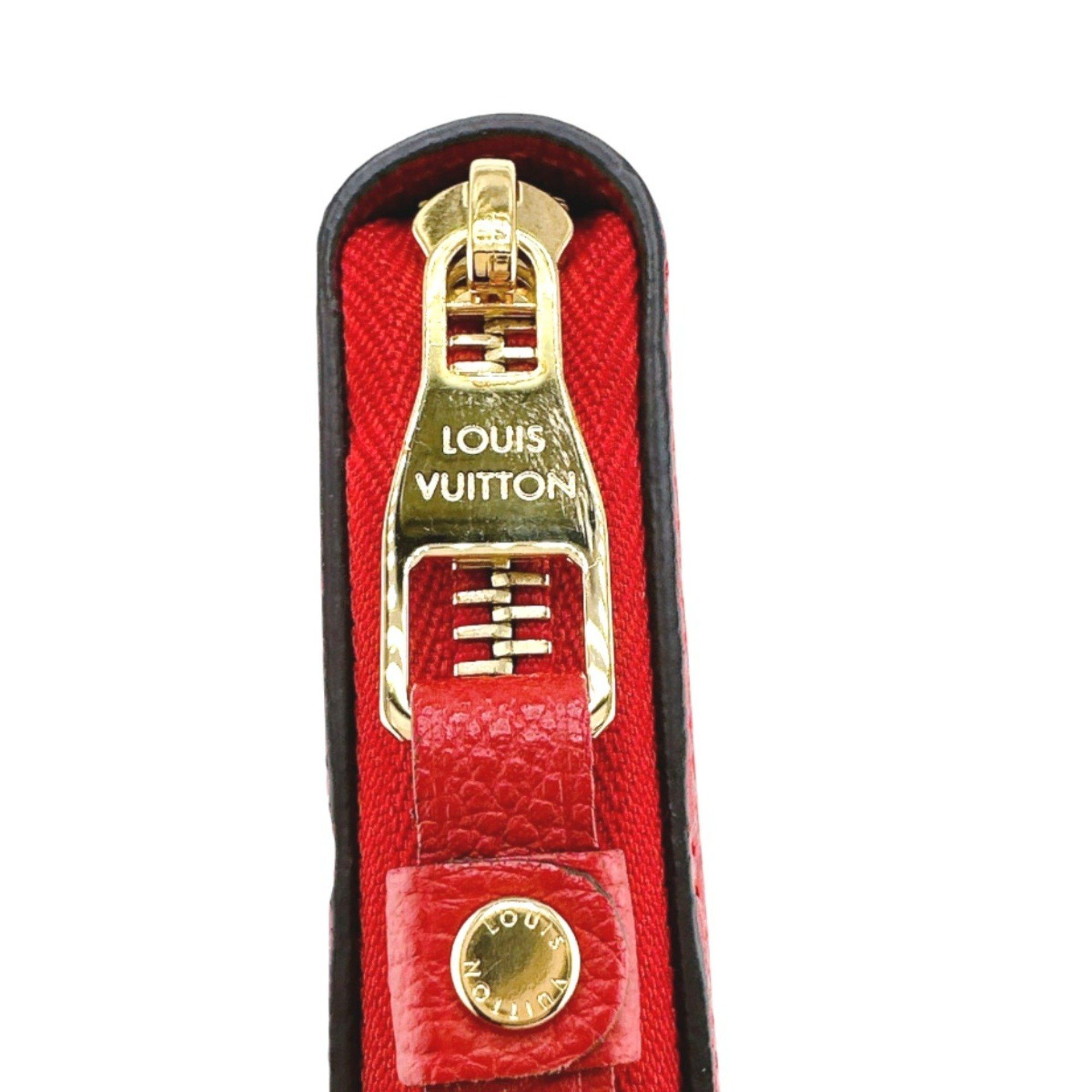 Louis Vuitton Louis Vuitton Long Wallet with Monogram Zippy Empreinte M60737 Red LV Size ONE SIZE - 10 Thumbnail