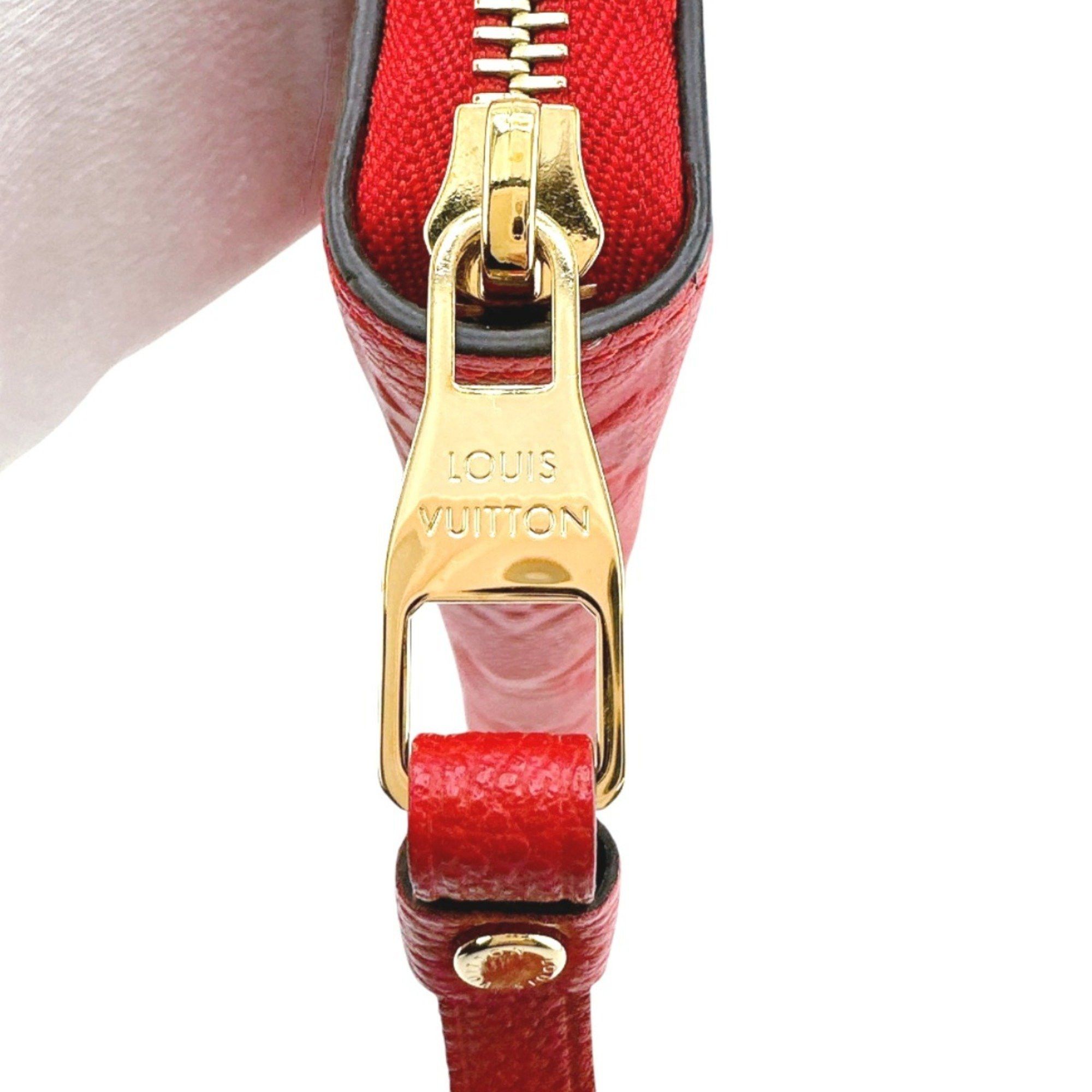 Louis Vuitton Louis Vuitton Long Wallet with Monogram Zippy Empreinte M60737 Red LV Size ONE SIZE - 11 Thumbnail