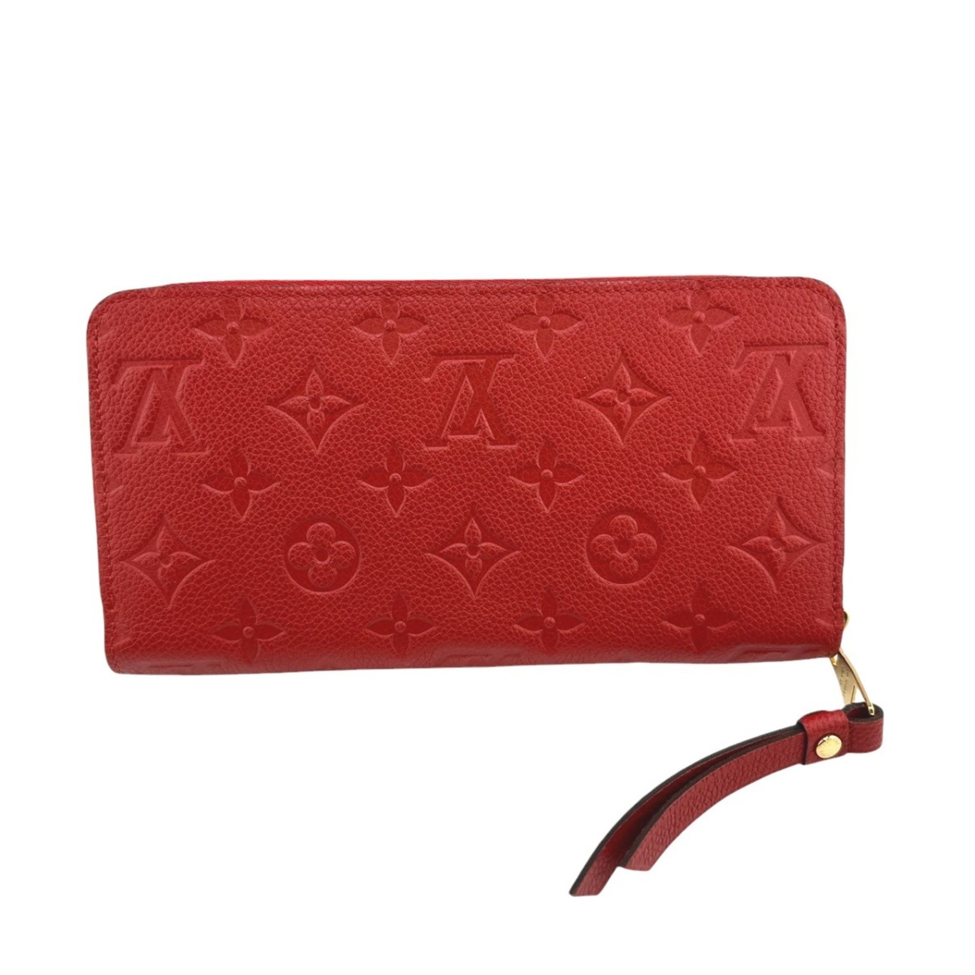 Louis Vuitton Louis Vuitton Long Wallet with Monogram Zippy Empreinte M60737 Red LV Size ONE SIZE - 3 Thumbnail