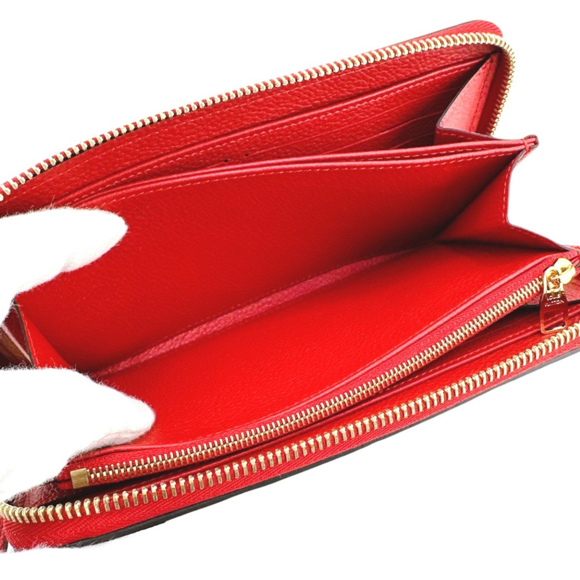 Louis Vuitton Louis Vuitton Long Wallet with Monogram Zippy Empreinte M60737 Red LV Size ONE SIZE - 17 Thumbnail