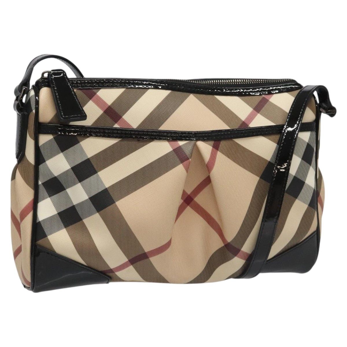 Burberry Nova Check Beige Canvas Shoulder Bag (Pre-Owned) Size ONE SIZE - 16 Thumbnail