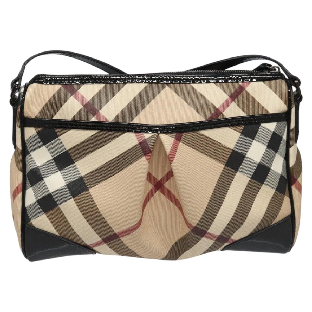 Burberry Nova Check Beige Canvas Shoulder Bag (Pre-Owned) Size ONE SIZE - 2 Thumbnail